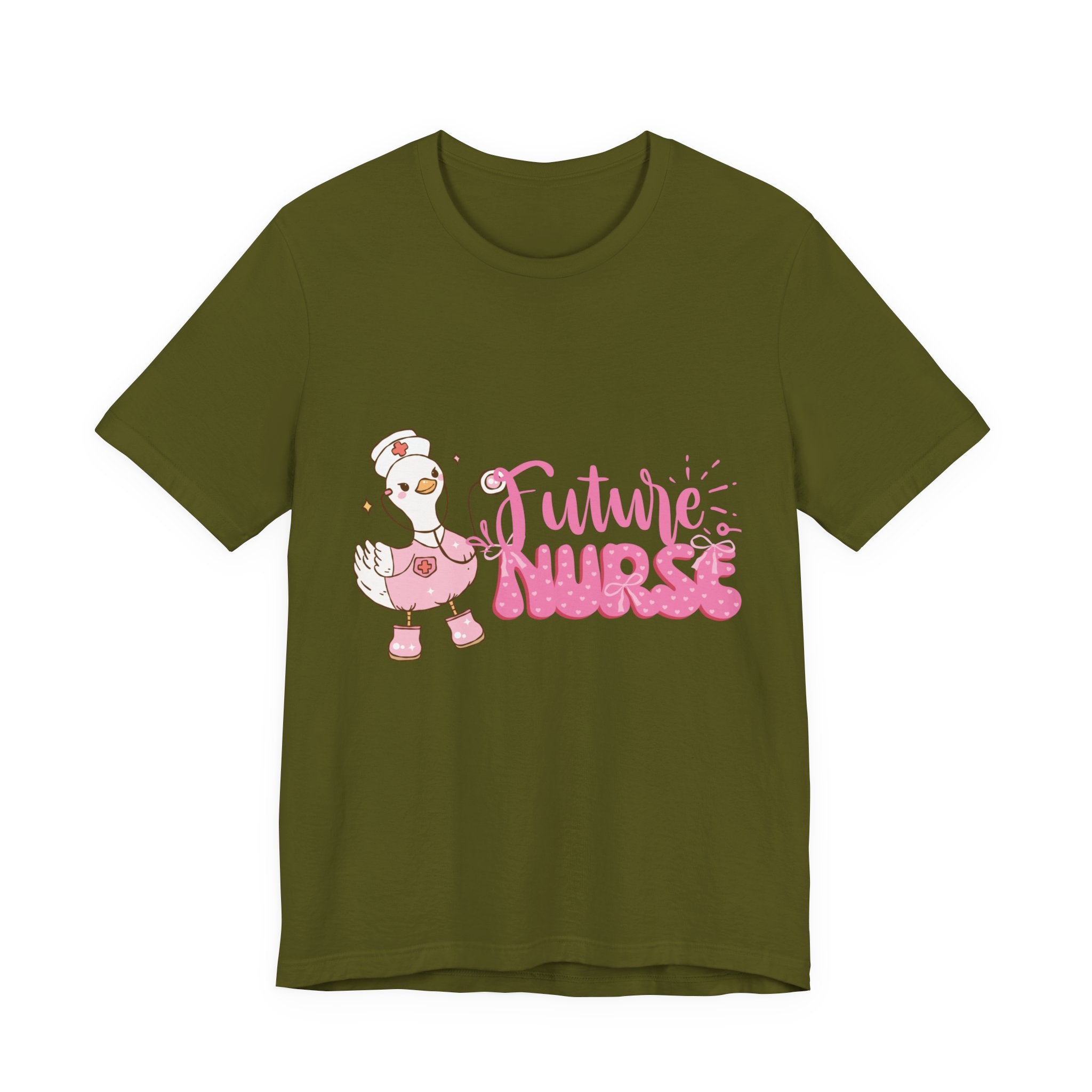 Future Nurse T‑Shirt — Cute Pink Nurse Duck Graphic Tee for Nursing Students