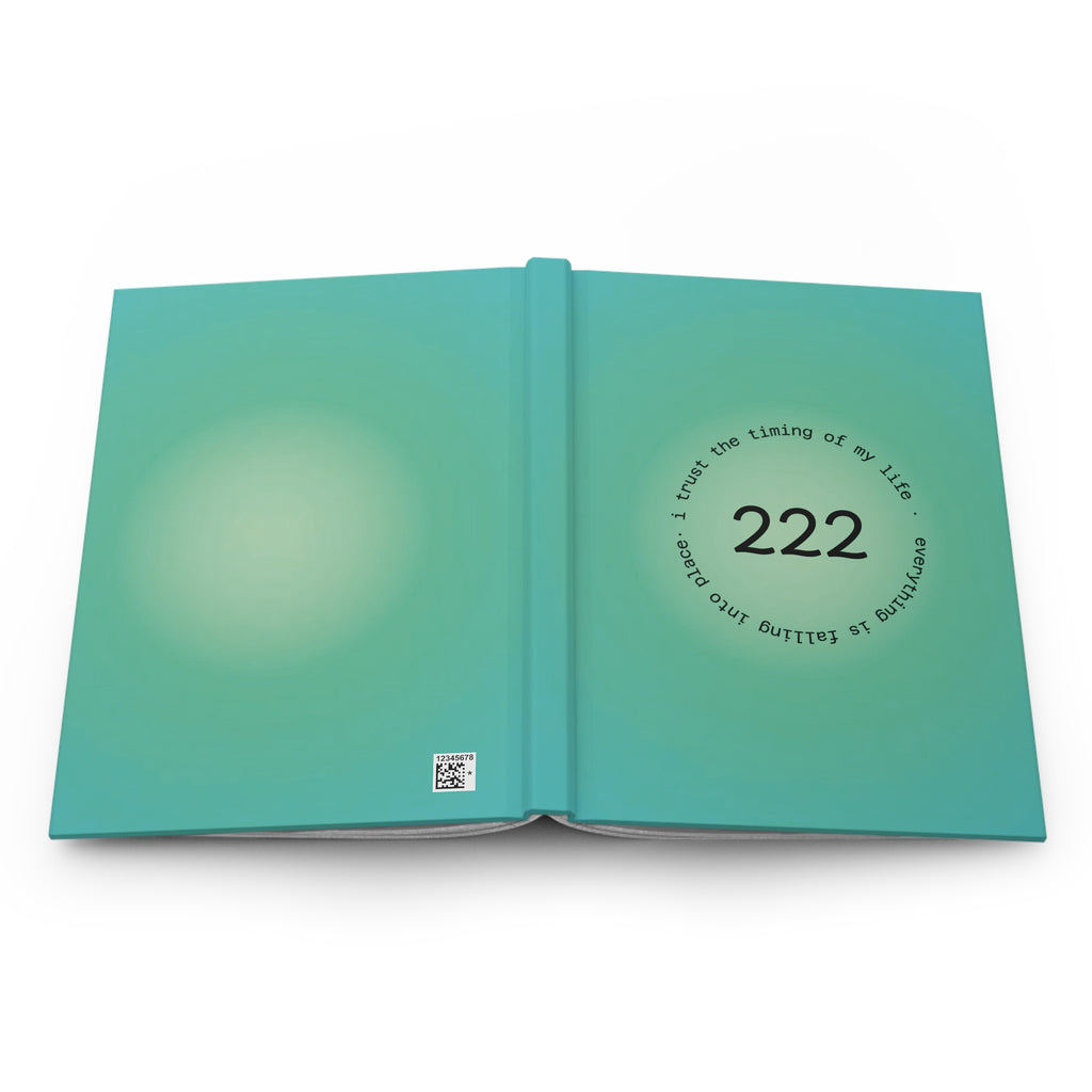 Journal — 222 Angel Number Hardcover Notebook ("222: Everything Is Falling Into Place")