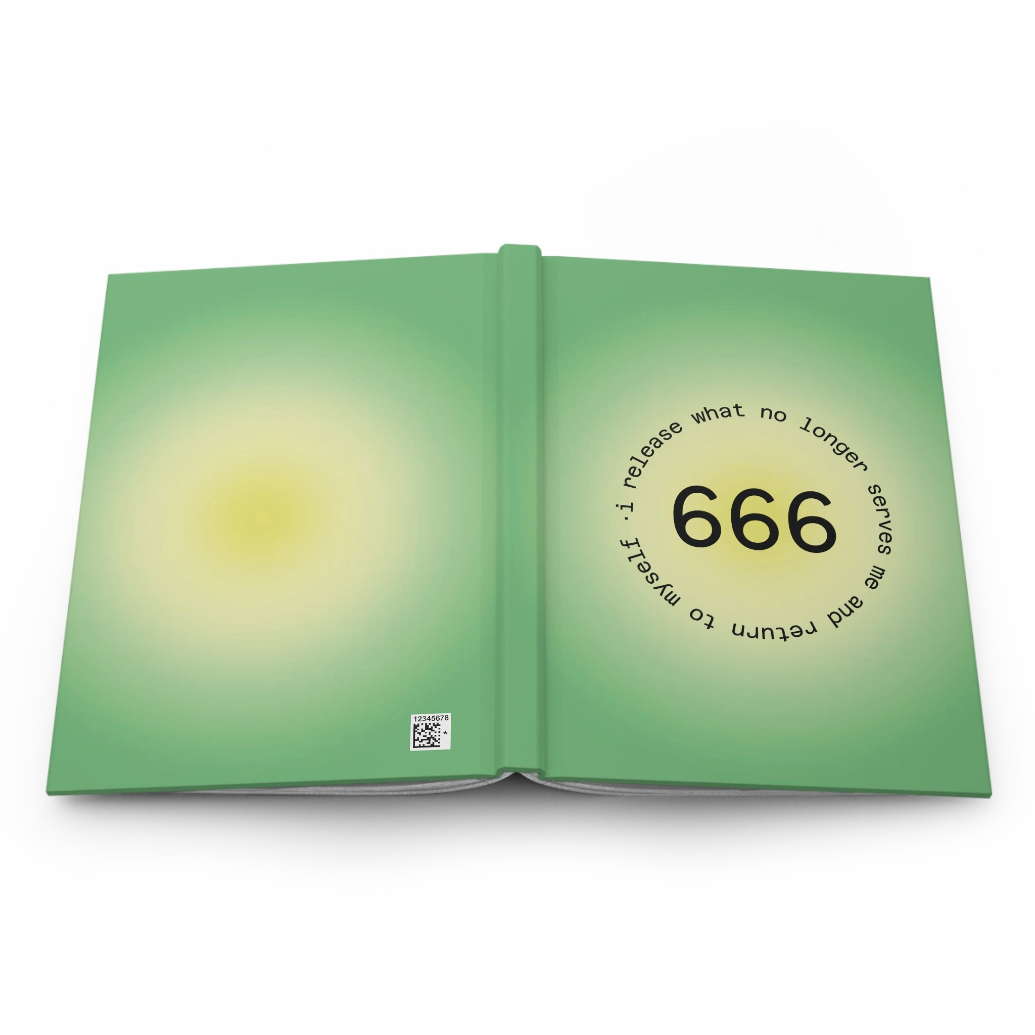 Hardcover Journal — '666: I Release What No Longer Serves Me' Spiritual Gratitude Notebook