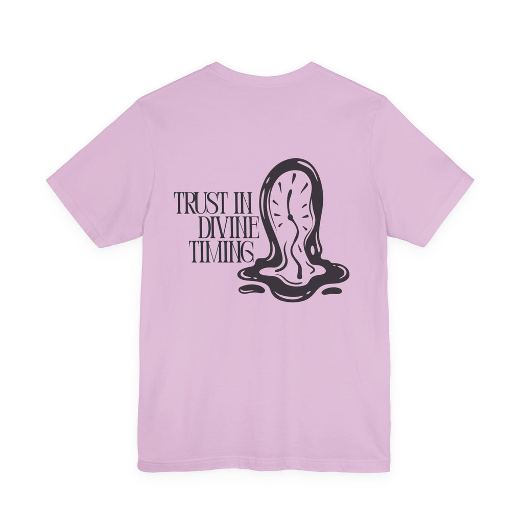 Trust In Divine Timing T-Shirt — Melting Clock Graphic Tee