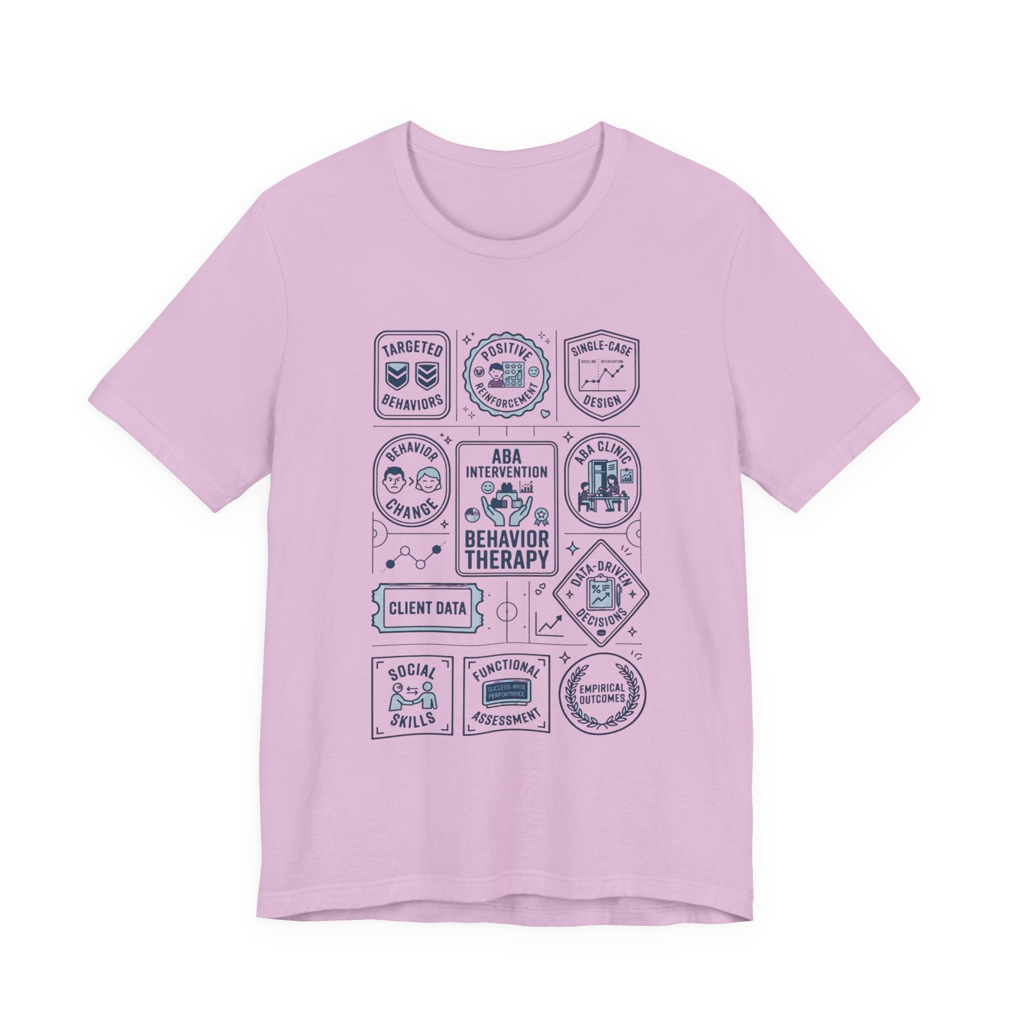 Behavior Therapy Badges T-Shirt — ABA Intervention Therapist Tee