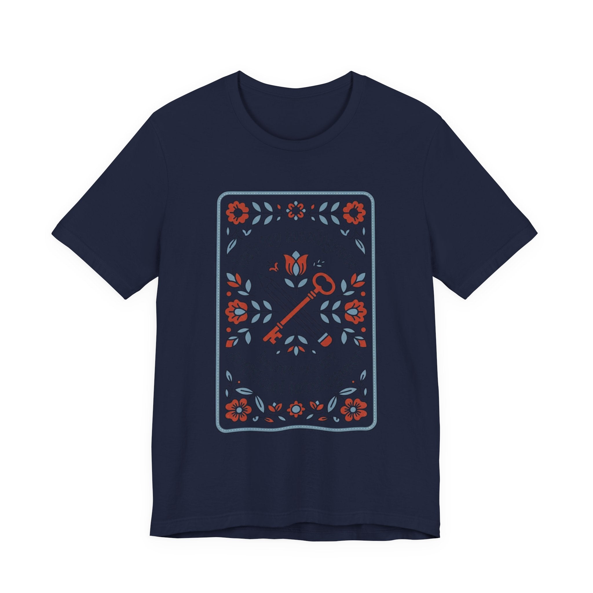 Floral try intelligence Unisex Jersey Short Sleeve Tee