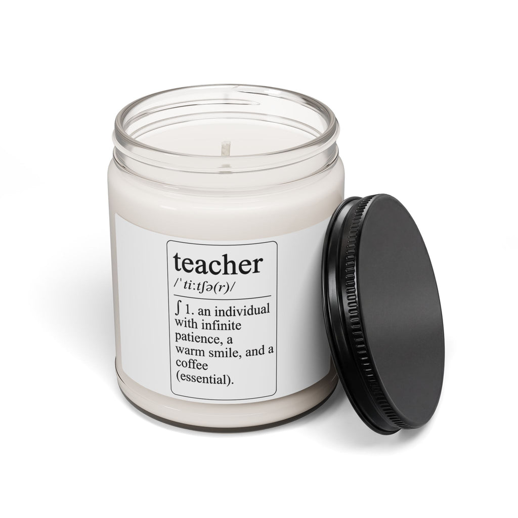 Teacher Definition Scented Soy Candle — 9oz Gift for Educators (Coffee & Warmth)