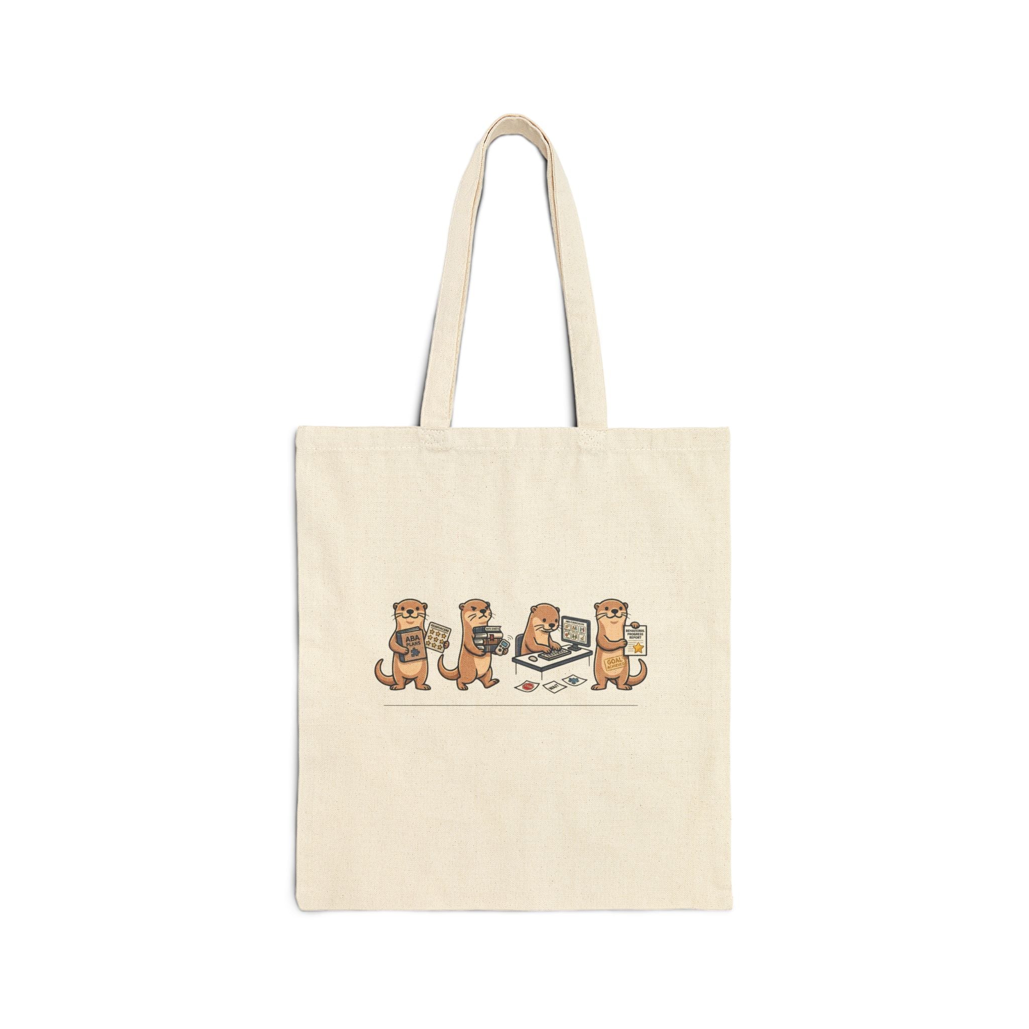 Otter ABA Therapy Tote Bag — Cute Pediatric Therapy Illustration