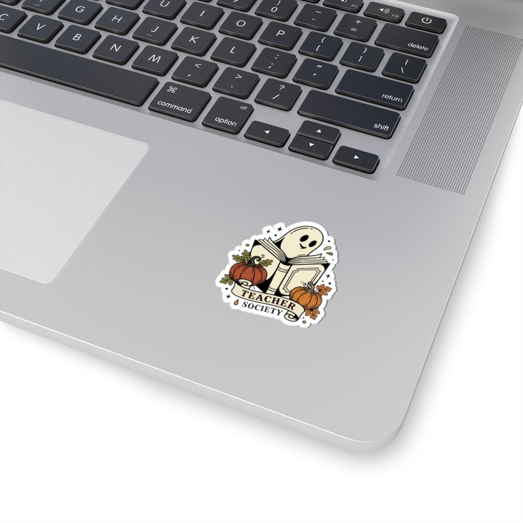 Teacher Society Kiss-Cut Sticker | Traditional Tattoo Flash, Pumpkin & Ghost