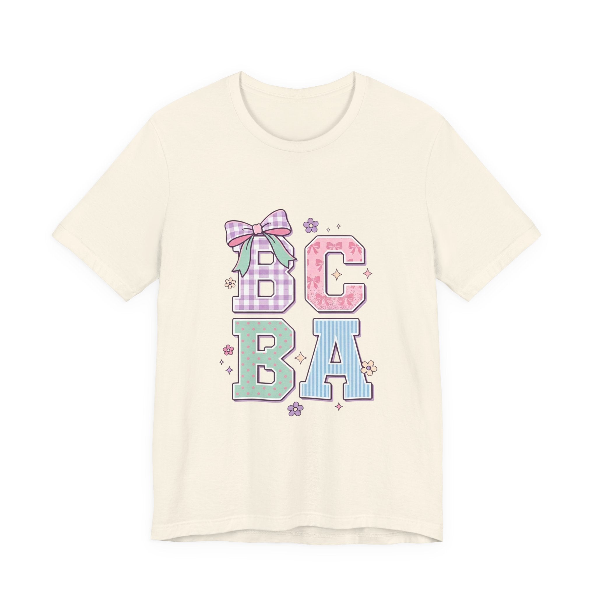 BCBA Pastel Plaid Bow Graphic Tee