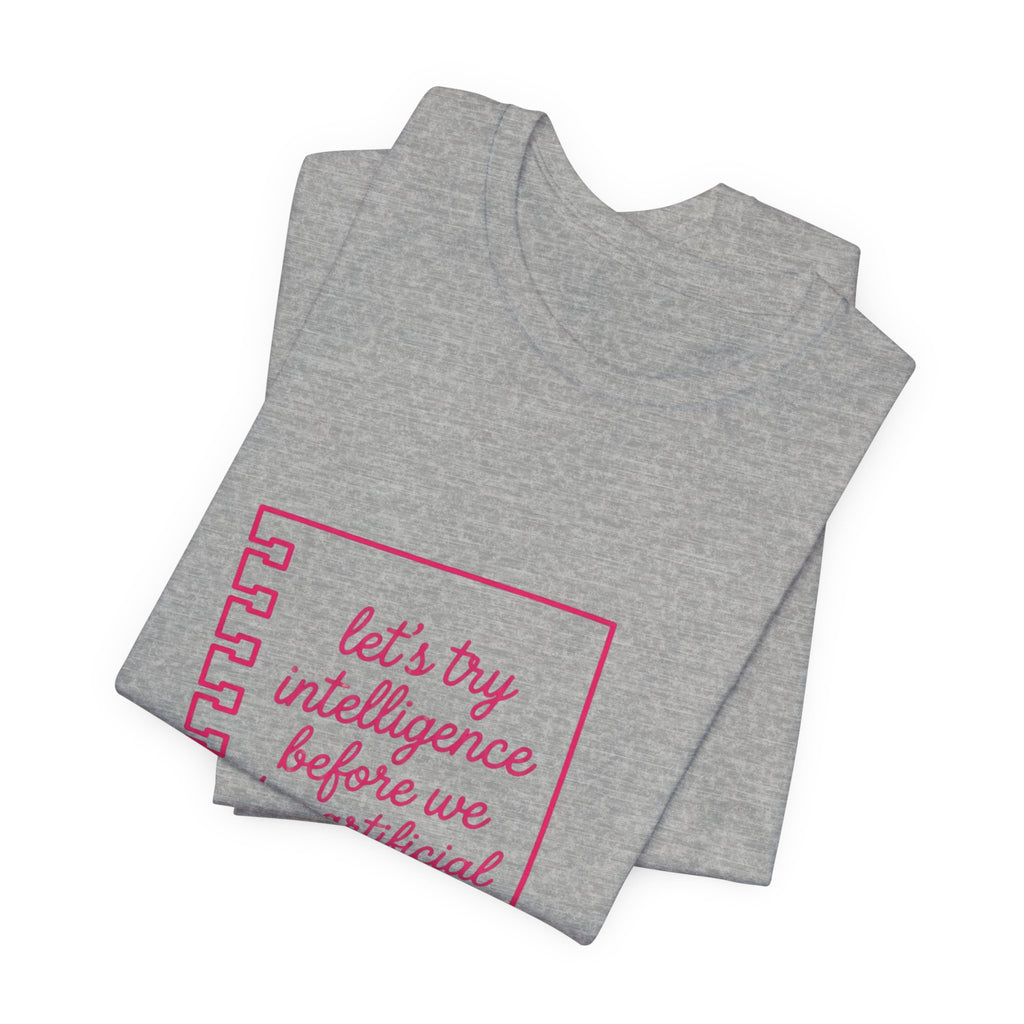 Notebook try intelligence Unisex Jersey Short Sleeve Tee