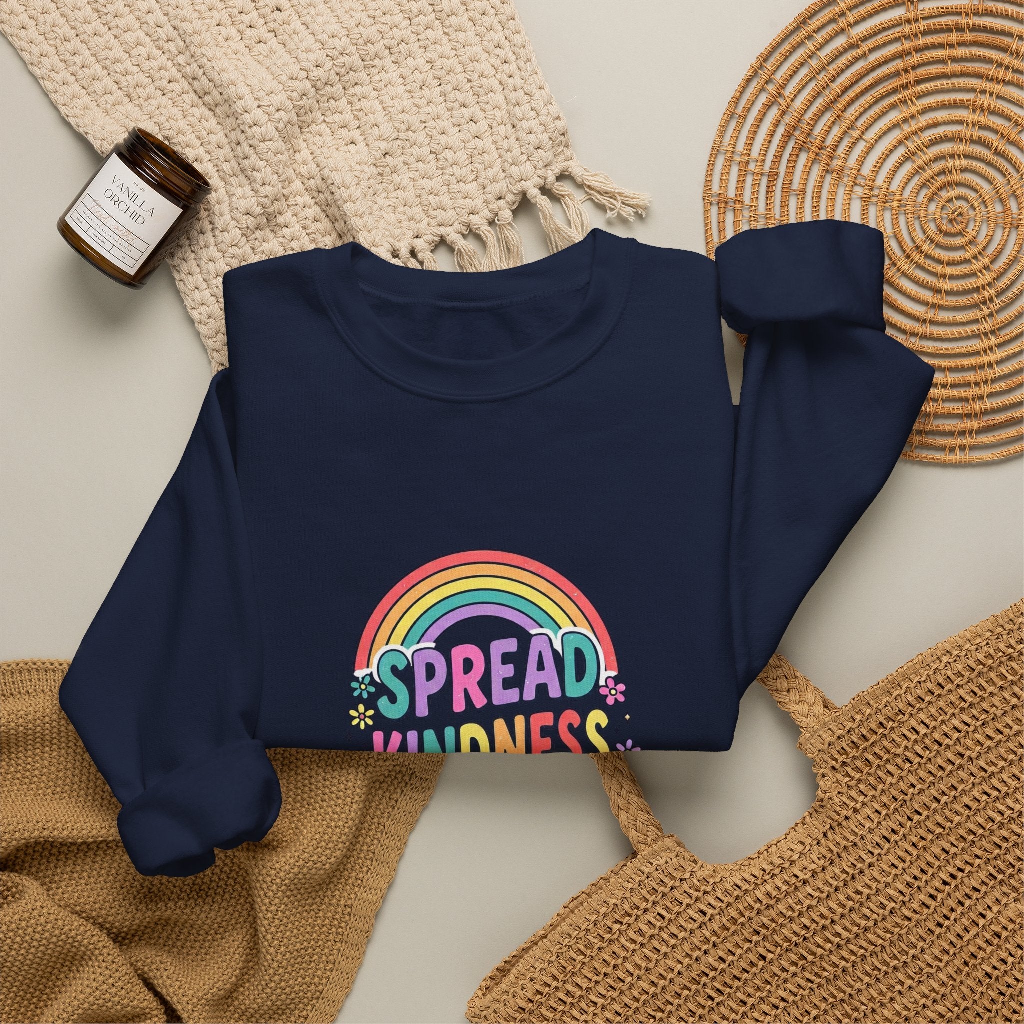 Spread Kindness Like Confetti Sweatshirt | Christian Rainbow Scripture