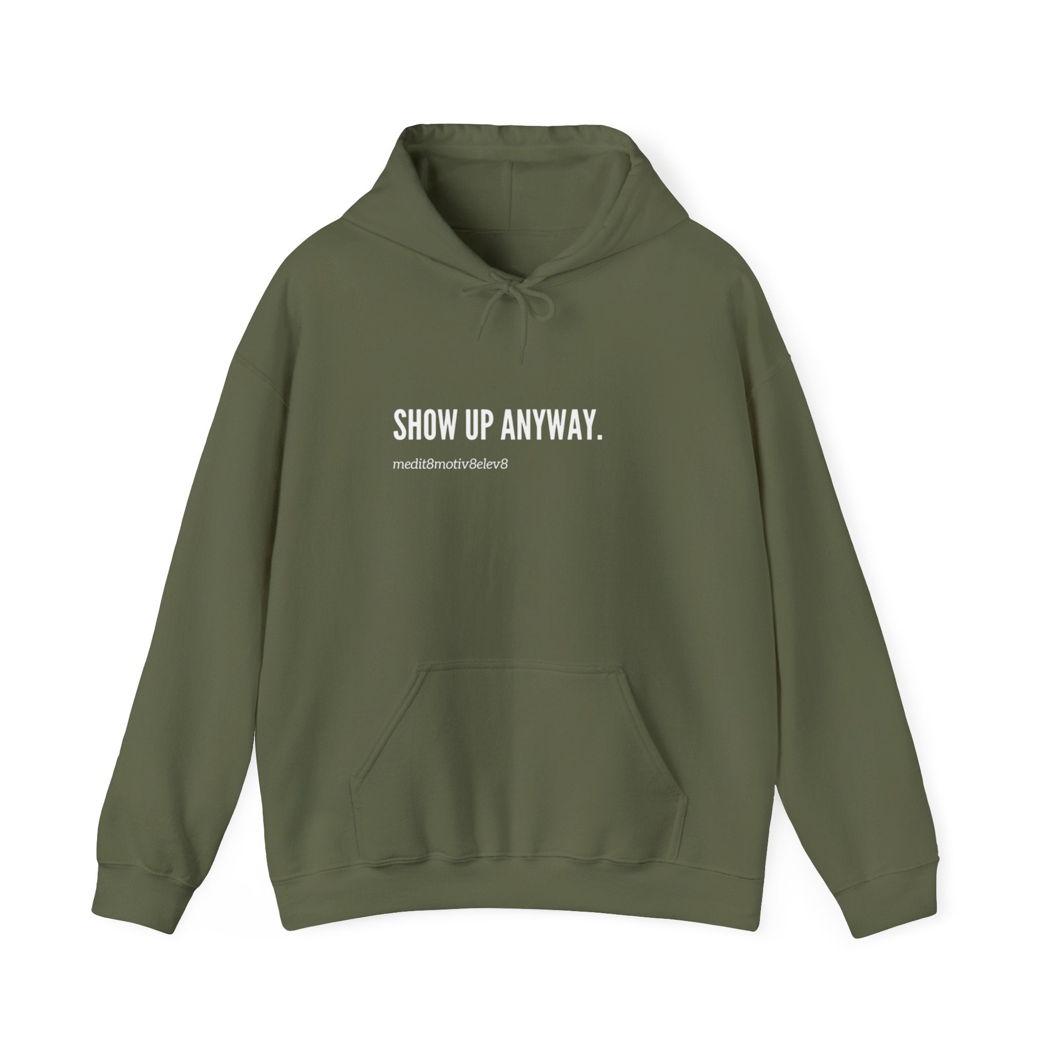 "show up" hoodie