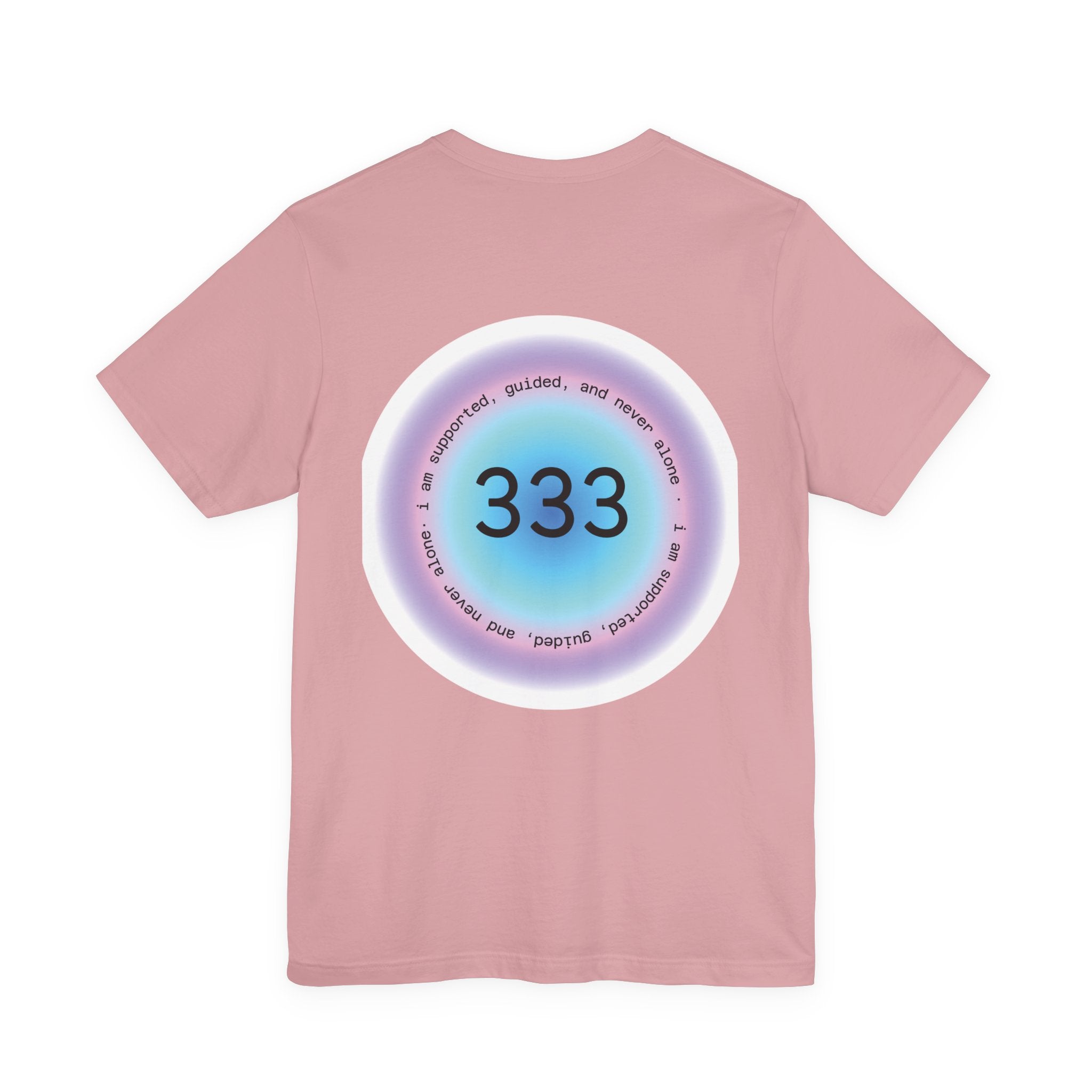 333 Angel Number T‑Shirt — Spiritual Numerology Tee with Guided, Loved, Protected Message