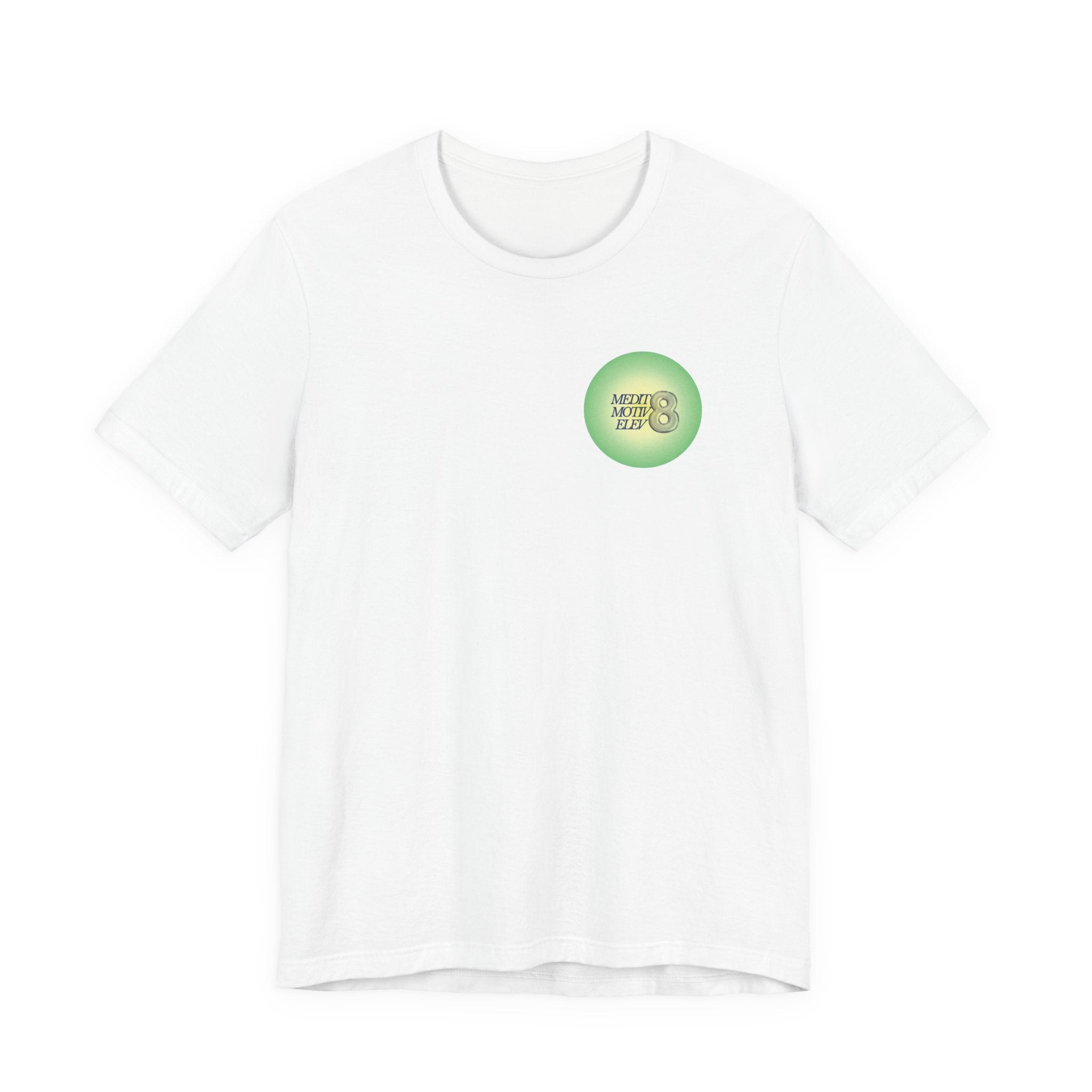 T‑Shirt — Green Circular '666' Graphic Tee with "Release what no longer serves you" Back Design