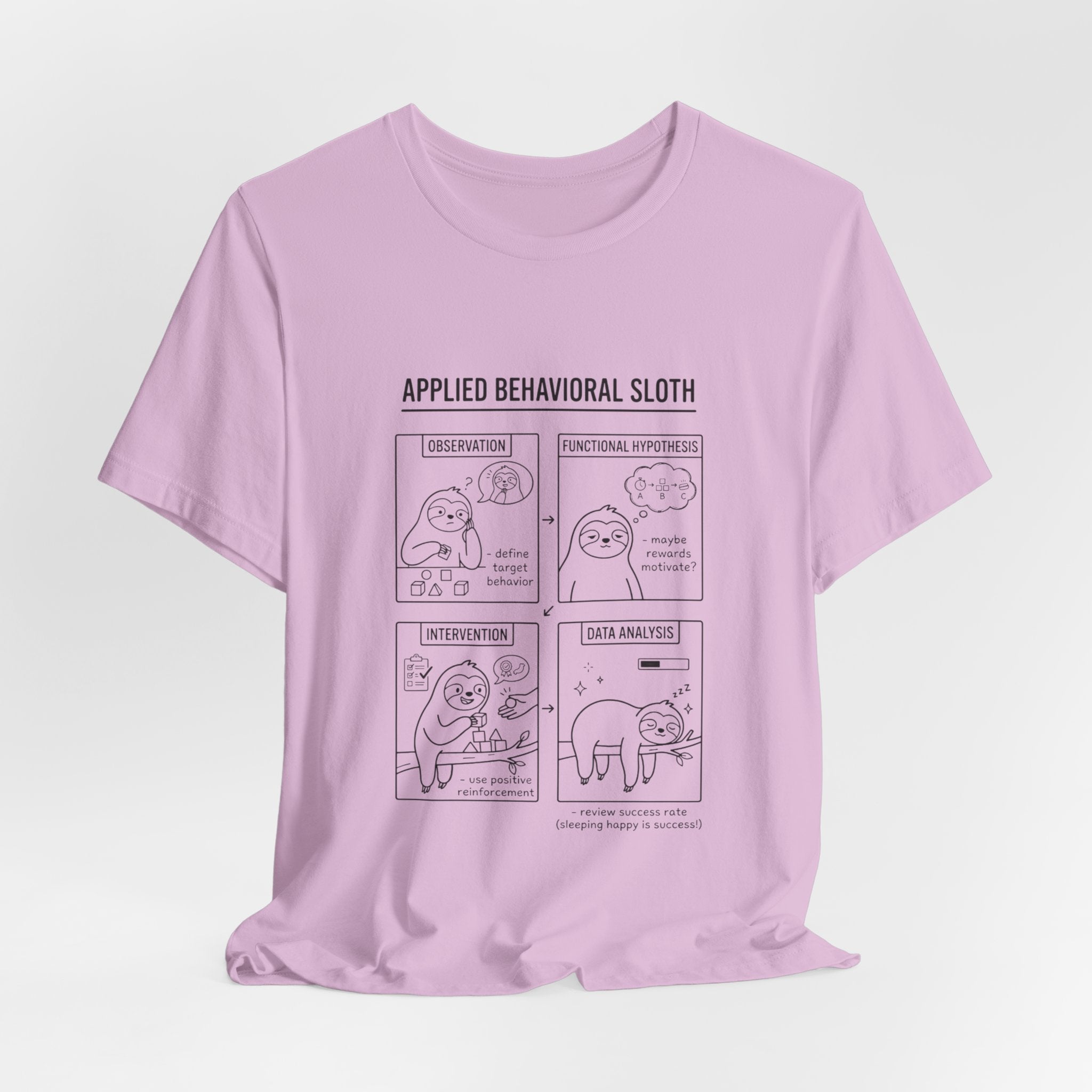 Applied Behavioral Sloth T-Shirt | Science Humor, Psychology Cartoon Tee