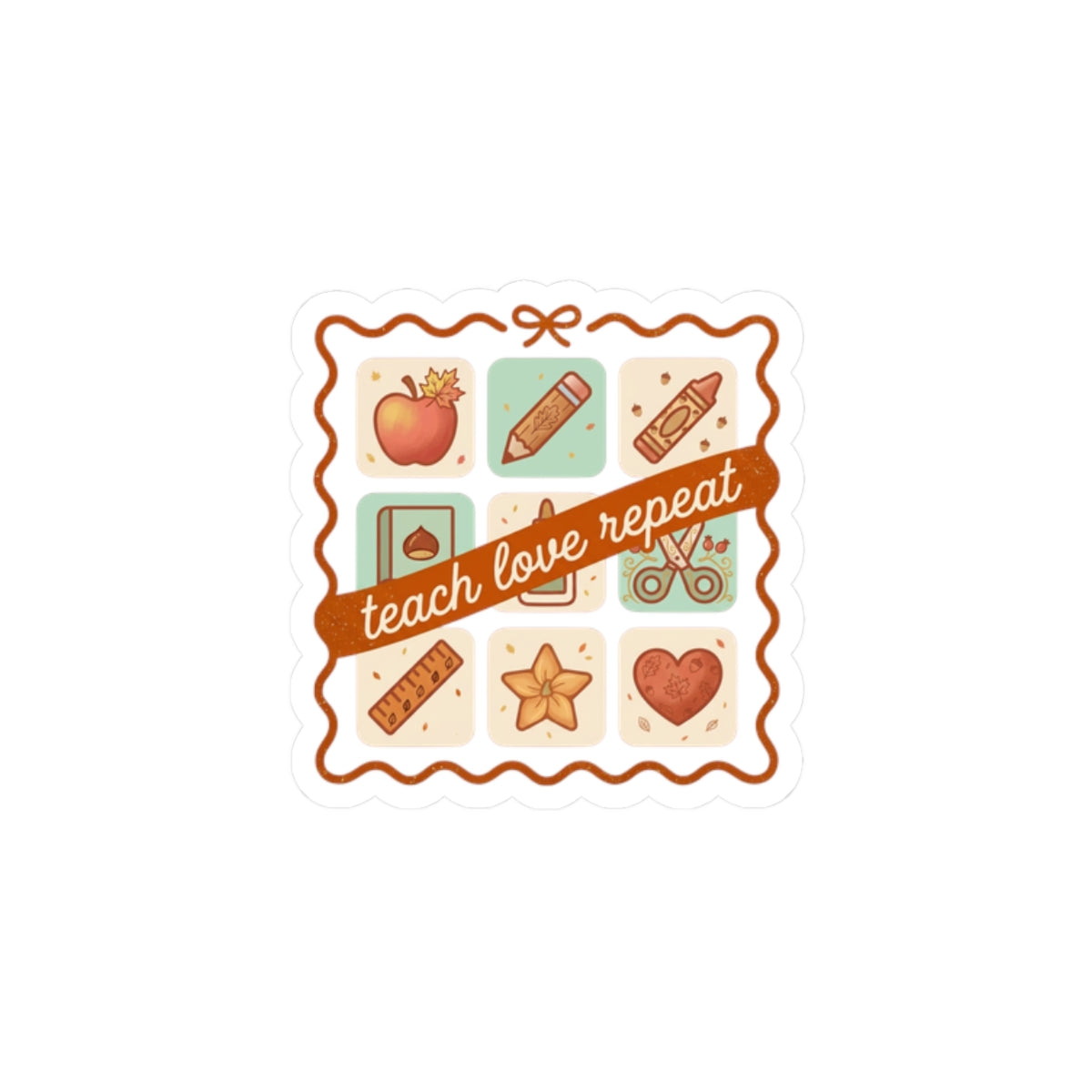 Teach Love Repeat Sticker | Back to School, Classroom Teacher Sticker