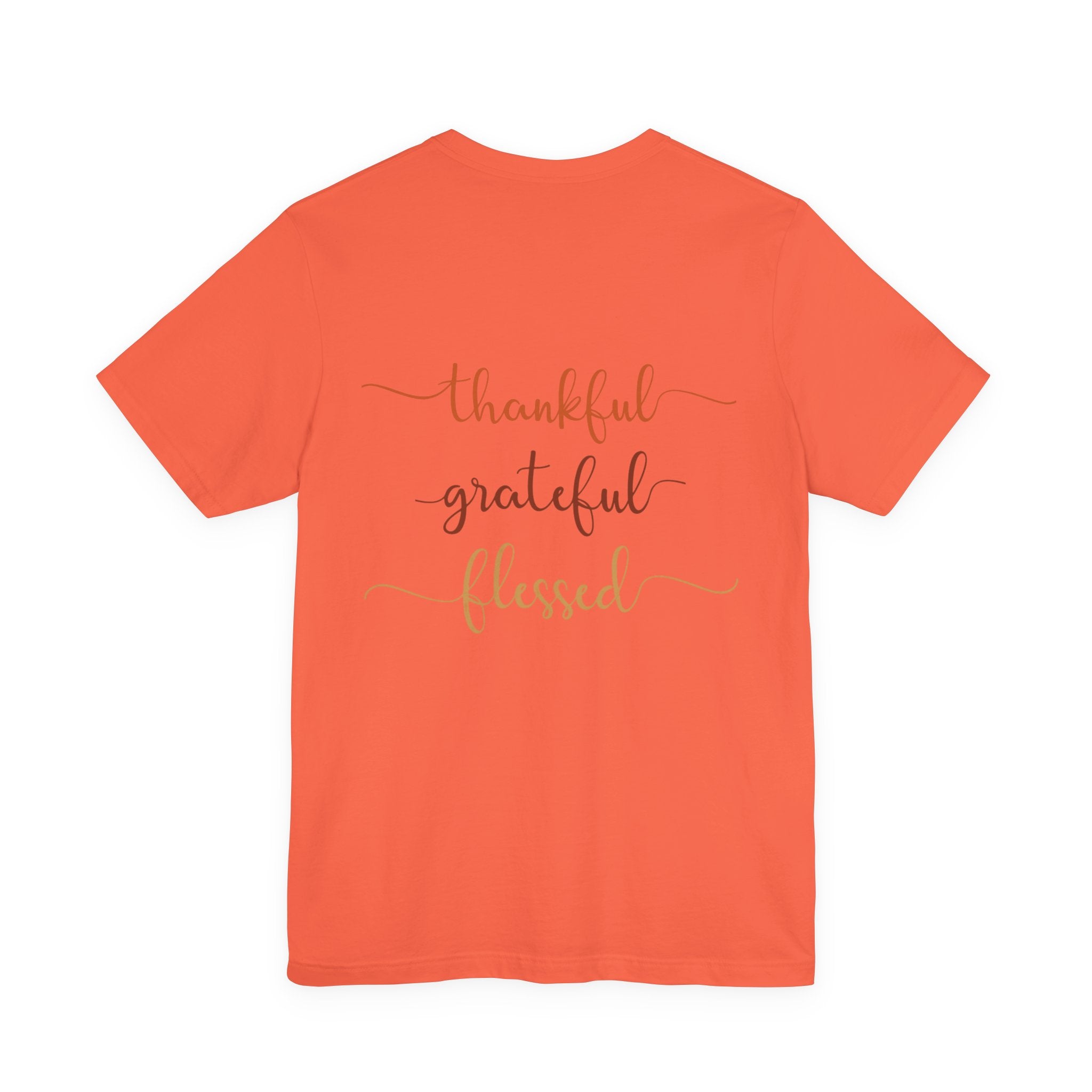 Thankful Grateful Blessed Tee — Autumn Bow Fall Thanksgiving Shirt