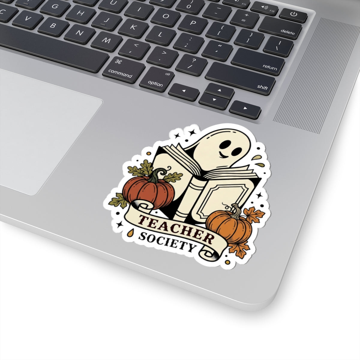 Teacher Society Kiss-Cut Sticker | Traditional Tattoo Flash, Pumpkin & Ghost