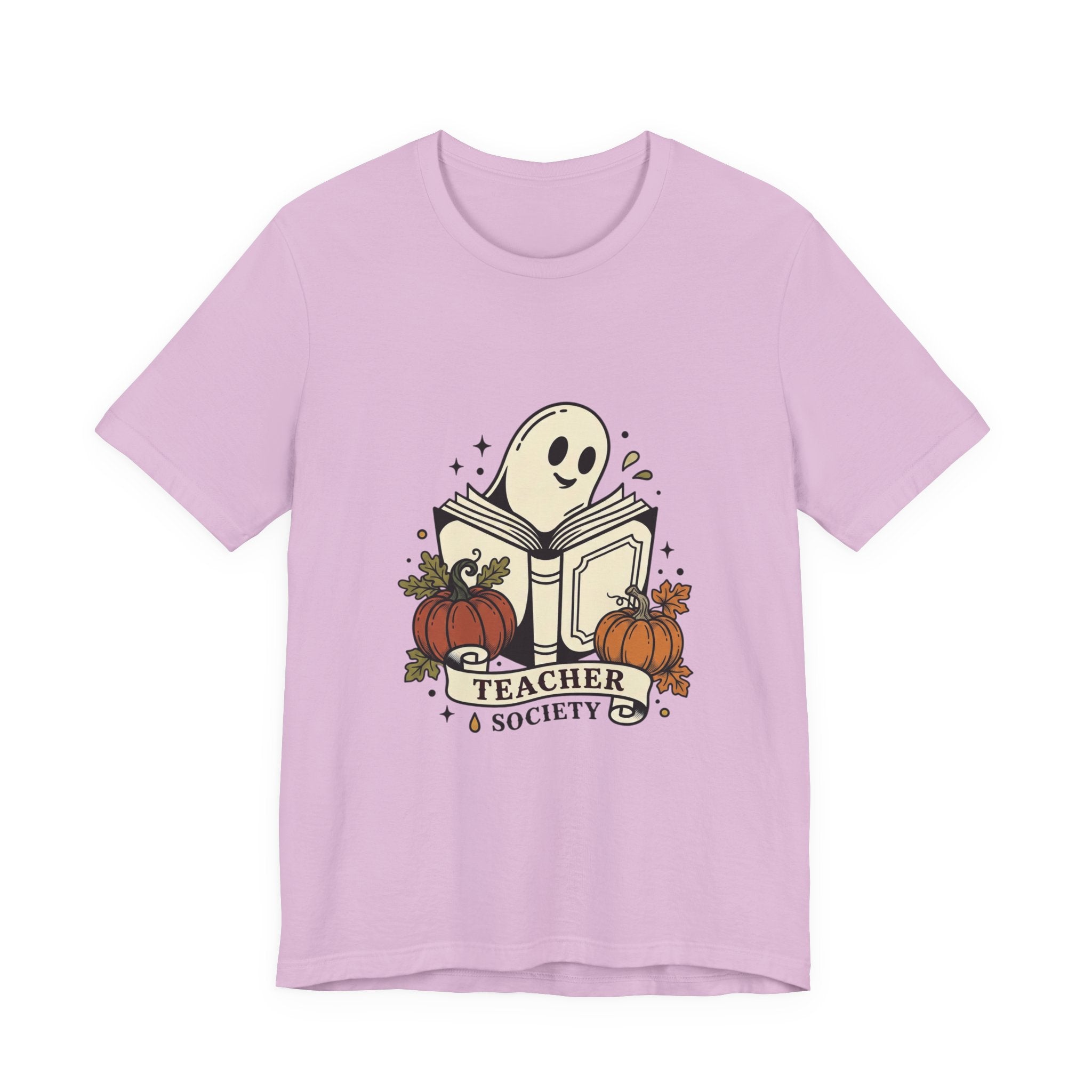 Teacher Society Pumpkin Ghost Tee | Traditional Tattoo Flash, Floral Banner