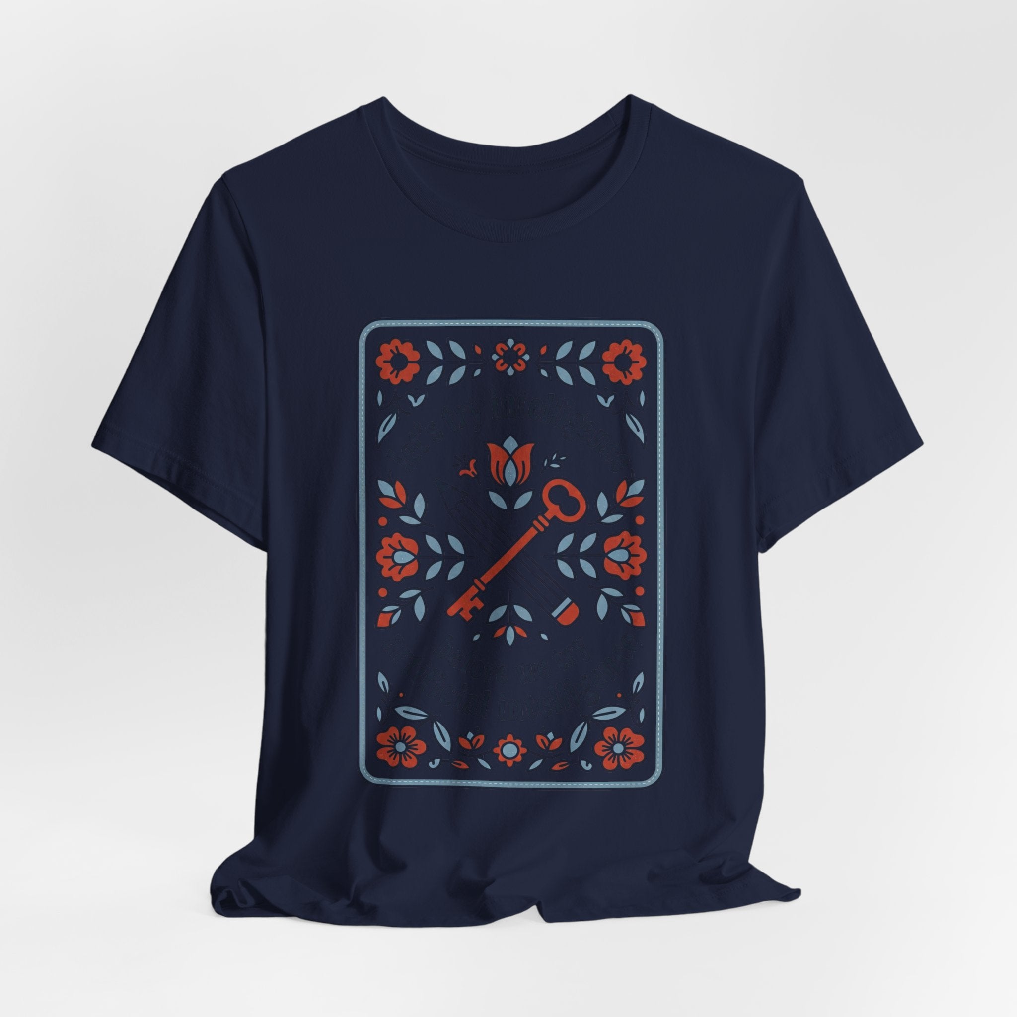 Floral try intelligence Unisex Jersey Short Sleeve Tee