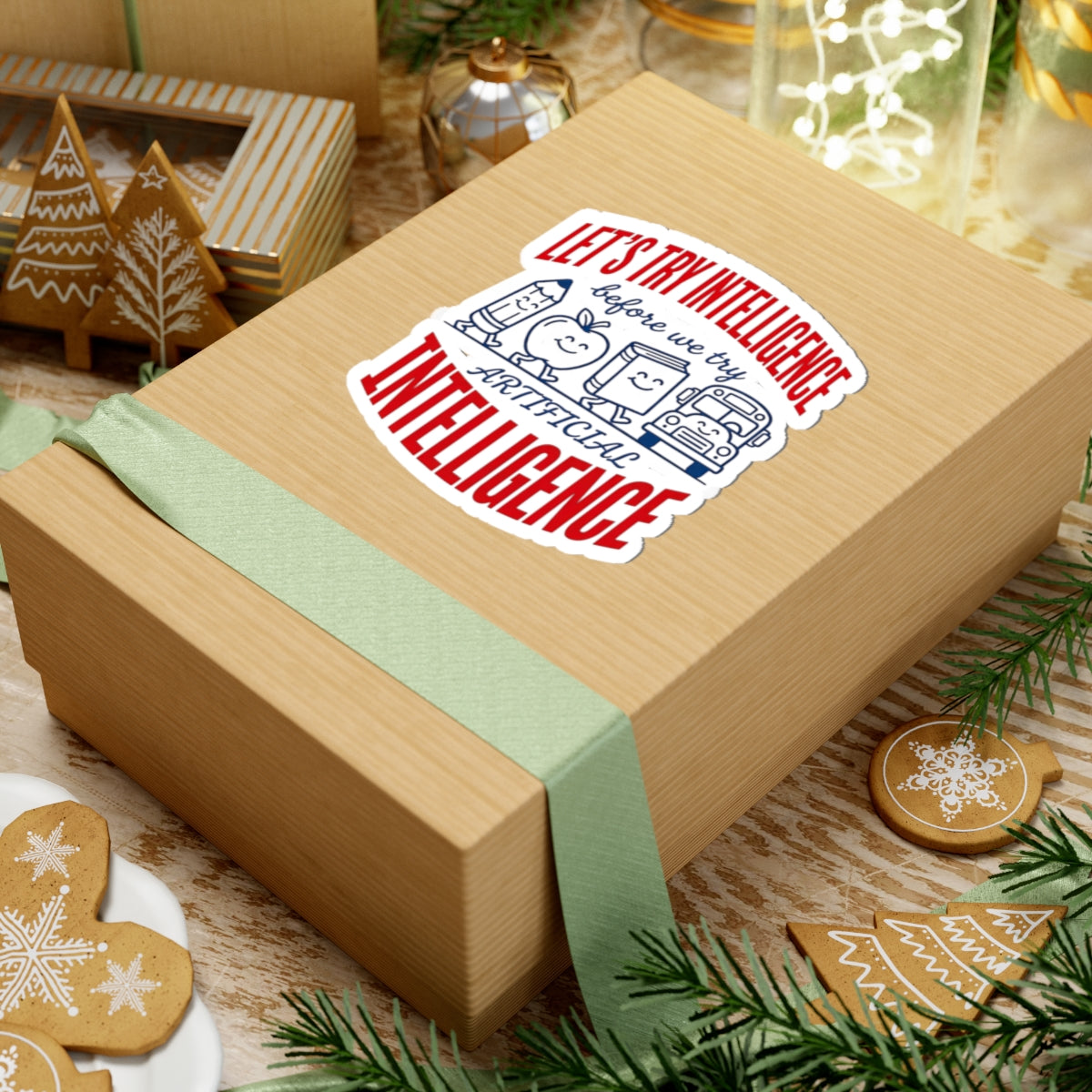 School try intelligence 
Kiss-Cut Stickers