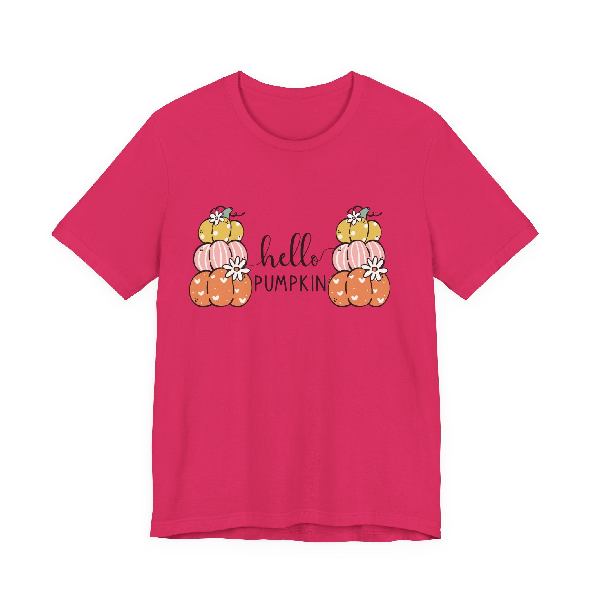 Hello Pumpkin T‑Shirt — Cute Stacked Pumpkins Fall Tee