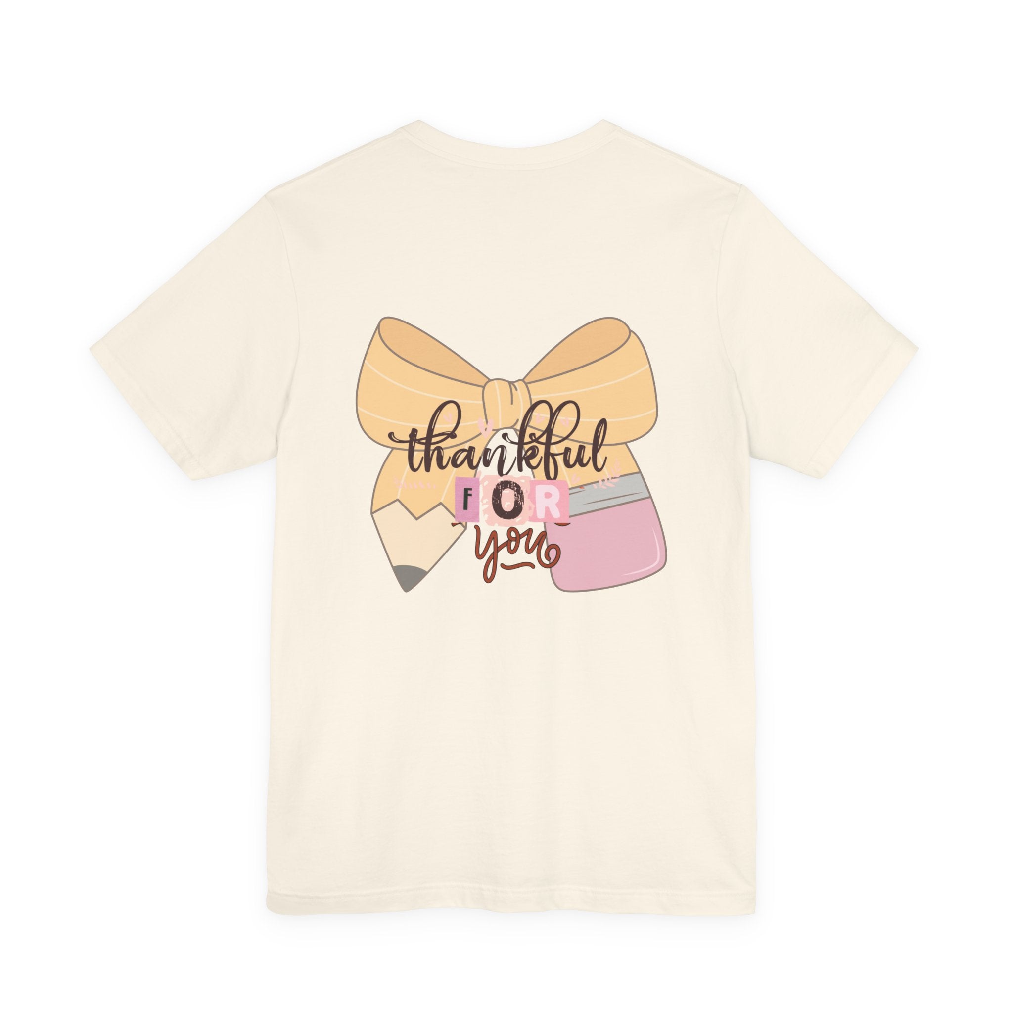 Thankful For You Pencil Bow Tee