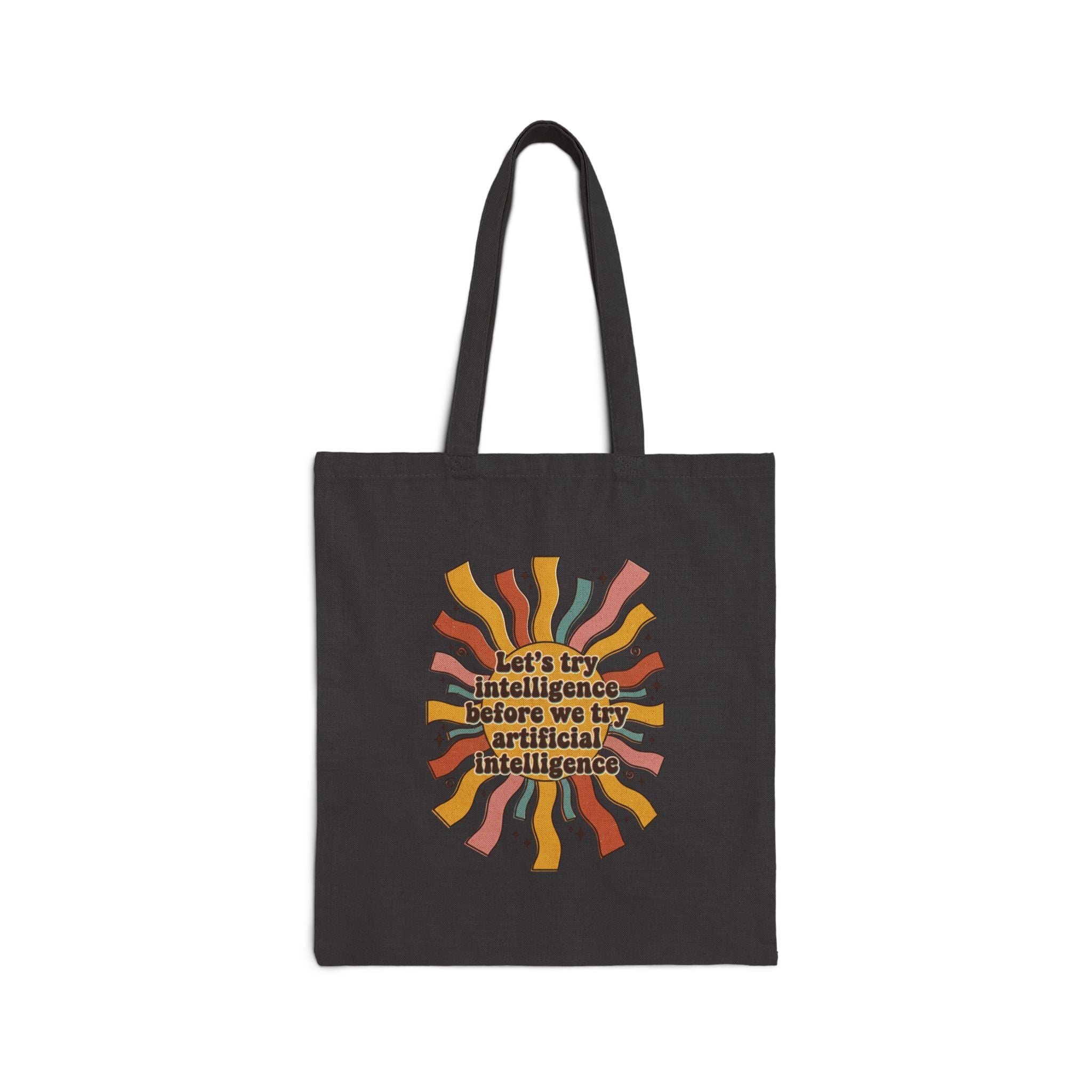 Groovy try intelligence Cotton Canvas Tote Bag