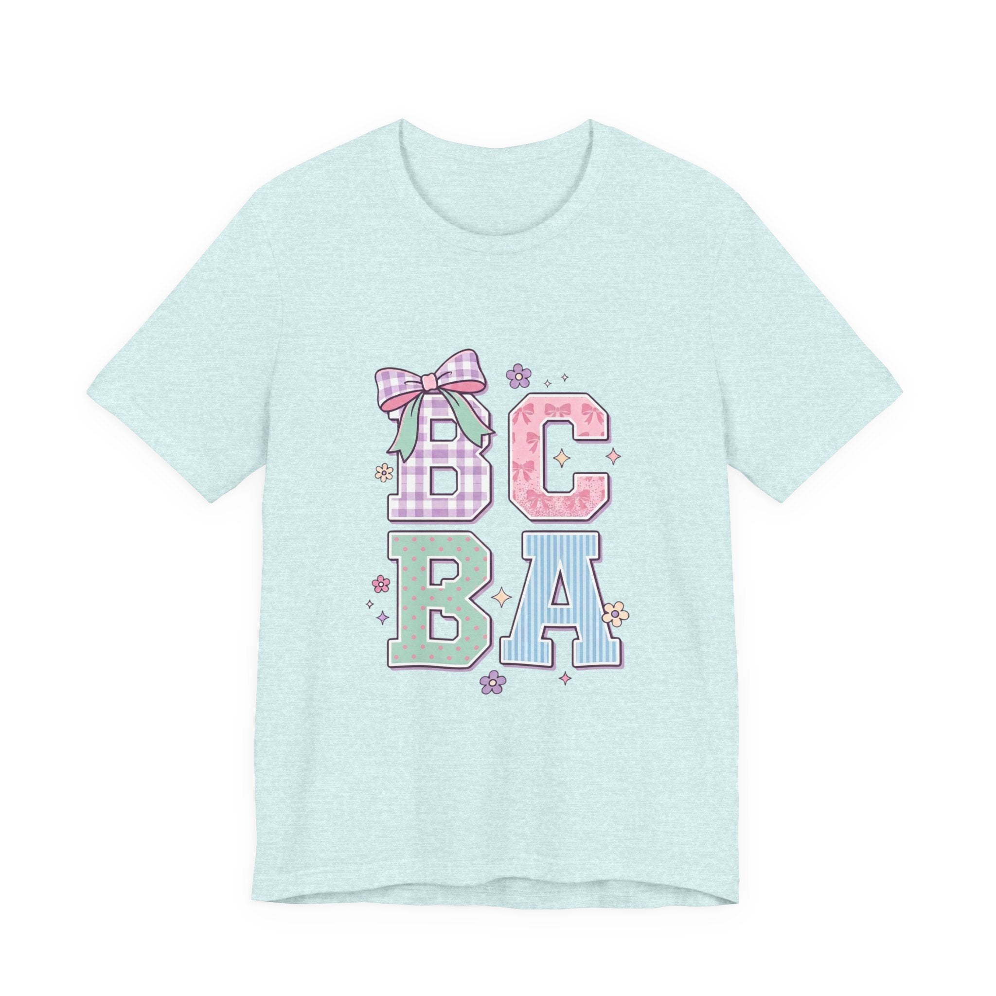 BCBA Pastel Plaid Bow Graphic Tee