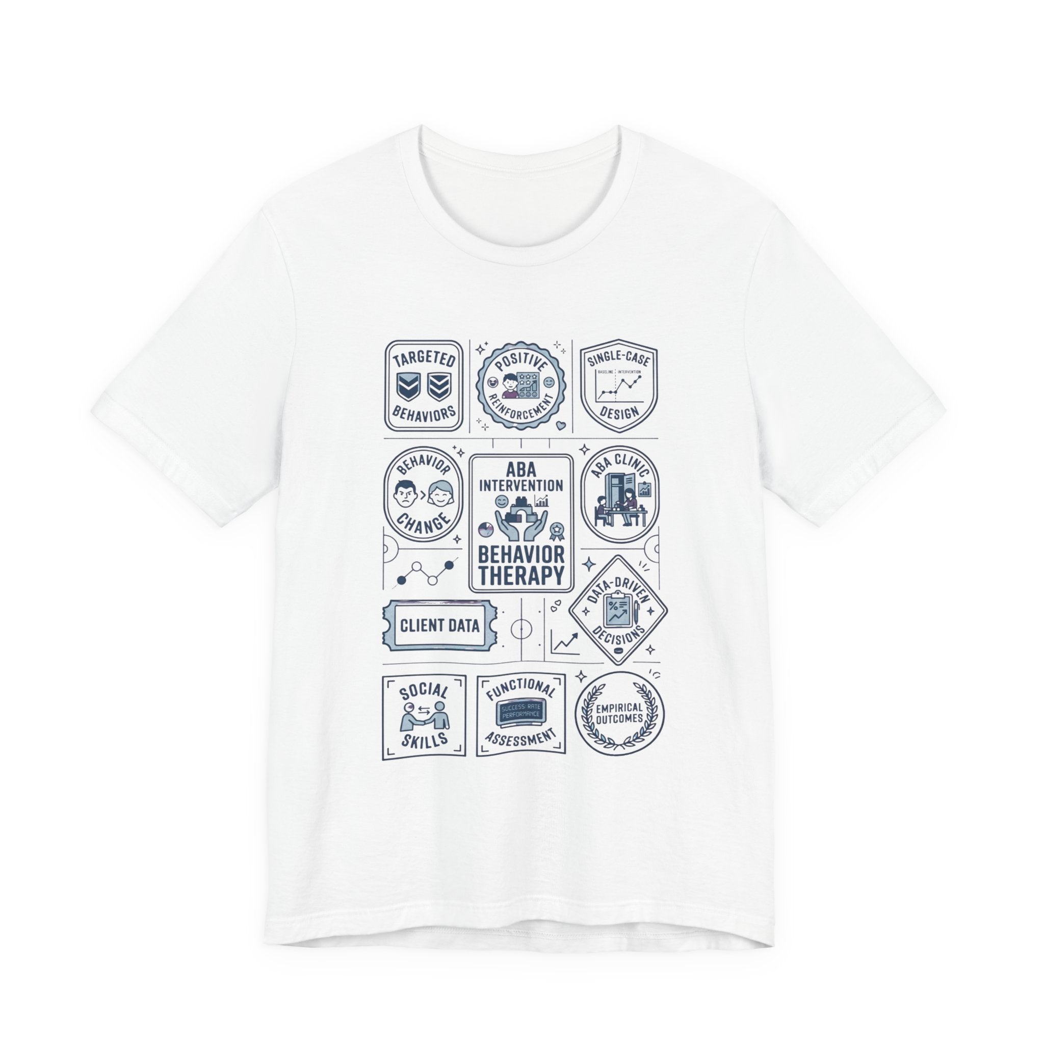 Behavior Therapy Badges T-Shirt — ABA Intervention Therapist Tee