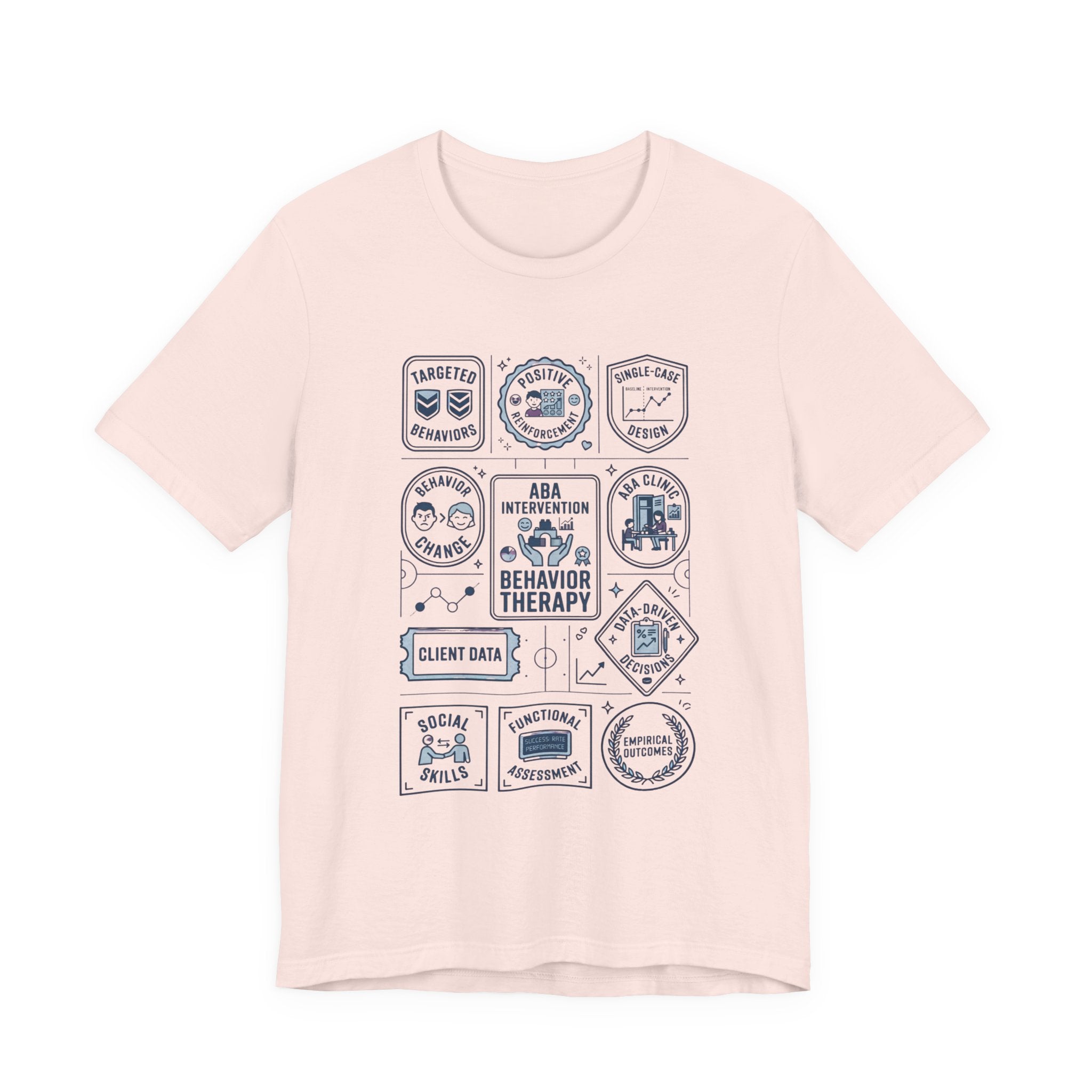 Behavior Therapy Badges T-Shirt — ABA Intervention Therapist Tee