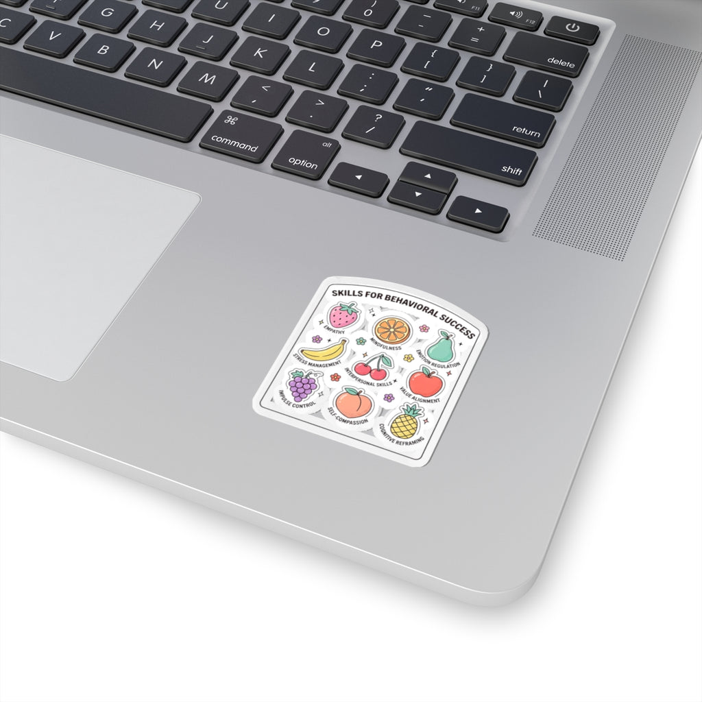 "Behavior Skills for Success" Sticker | Fruit-Themed ABA Sticker for RBTs, BCBAs, Teachers & Daycare Providers