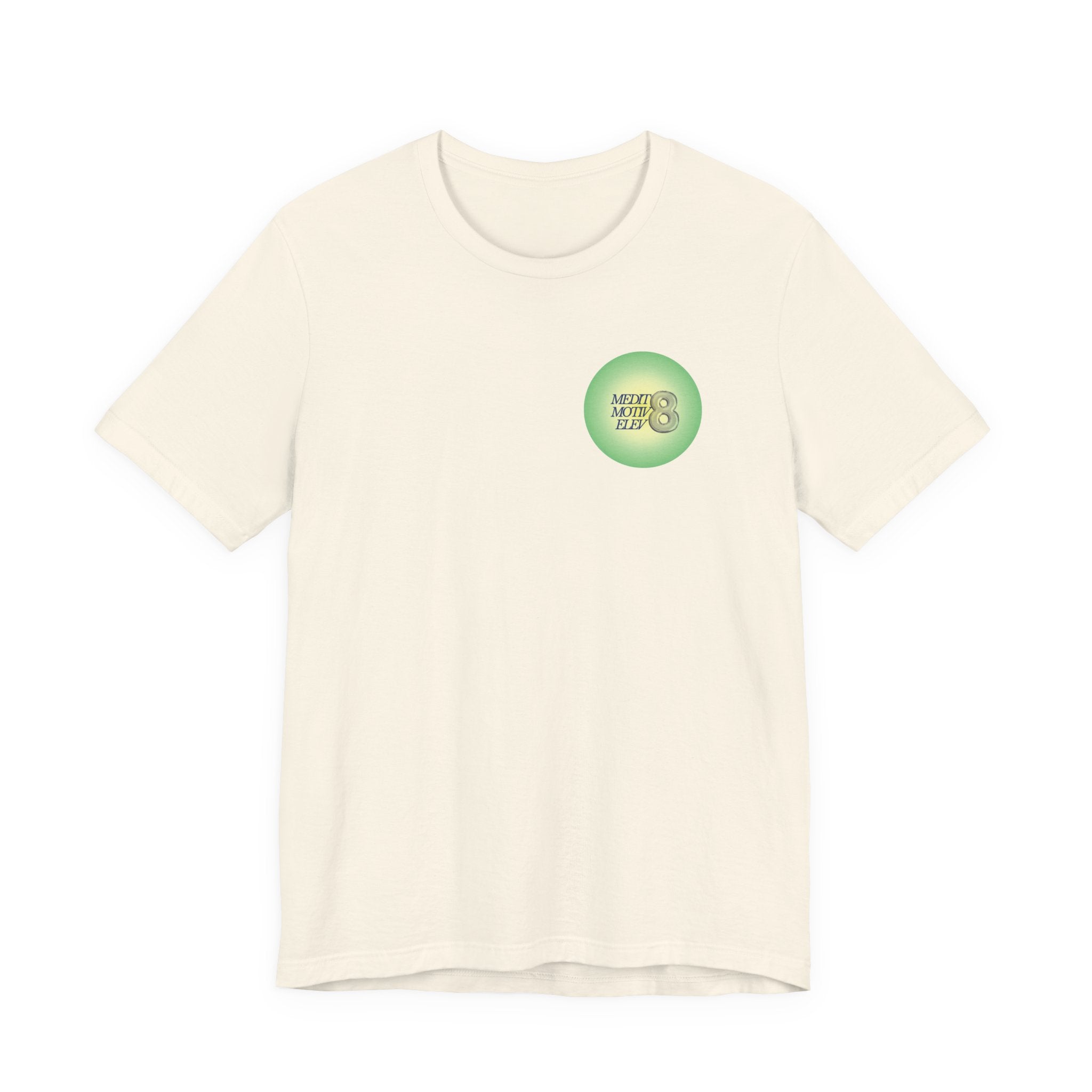 T‑Shirt — Green Circular '666' Graphic Tee with "Release what no longer serves you" Back Design