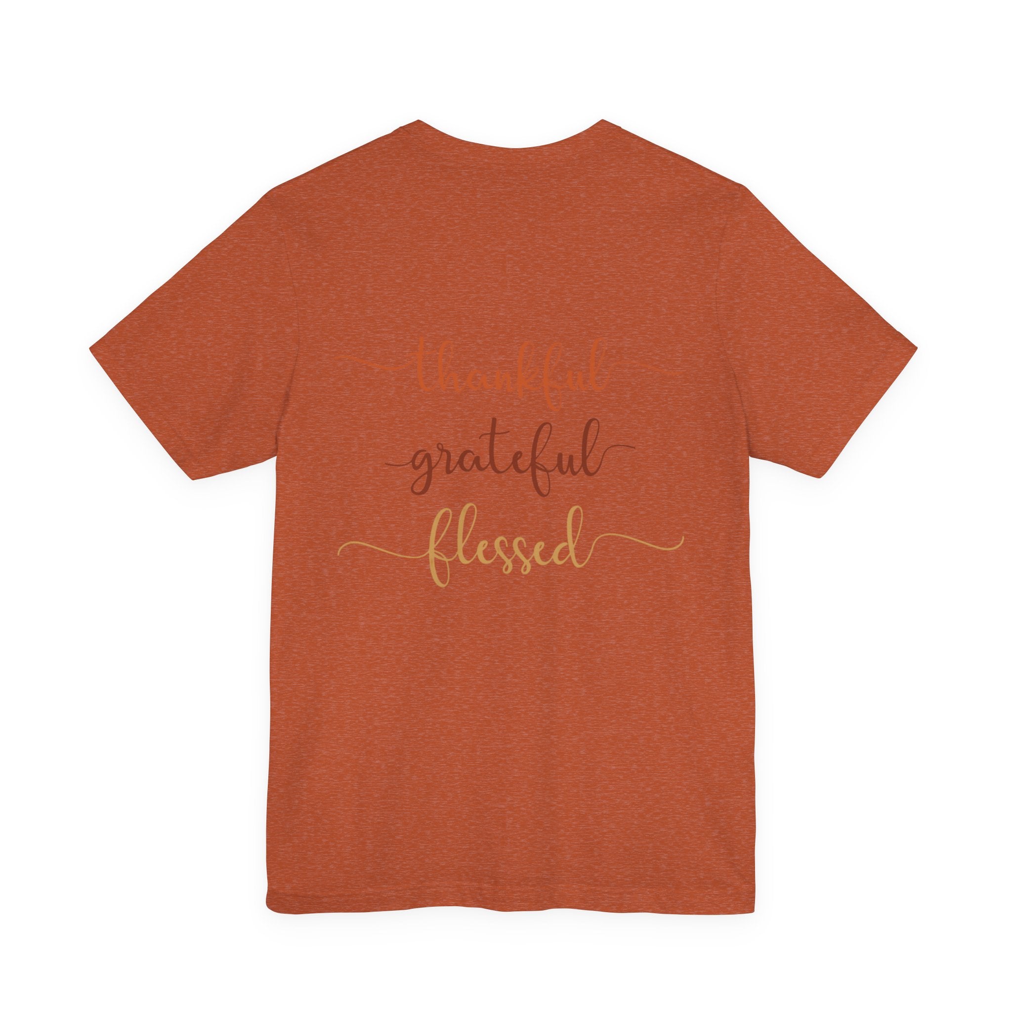 Thankful Grateful Blessed Tee — Autumn Bow Fall Thanksgiving Shirt