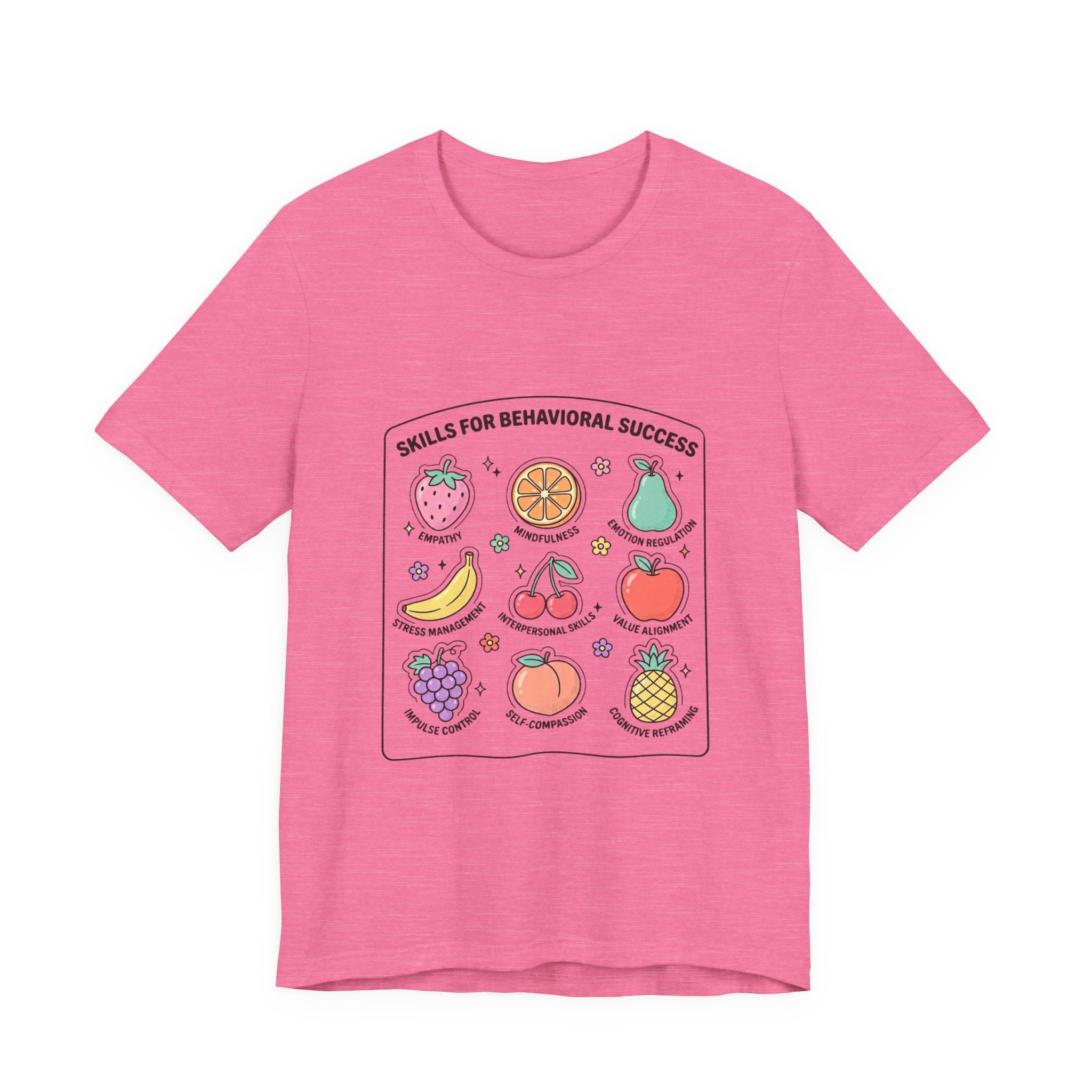 "Behavior Skills for Success" ABA Shirt | Fruit-Themed Behavior Therapy Tee for RBTs, BCBAs, Teachers & Daycare Providers