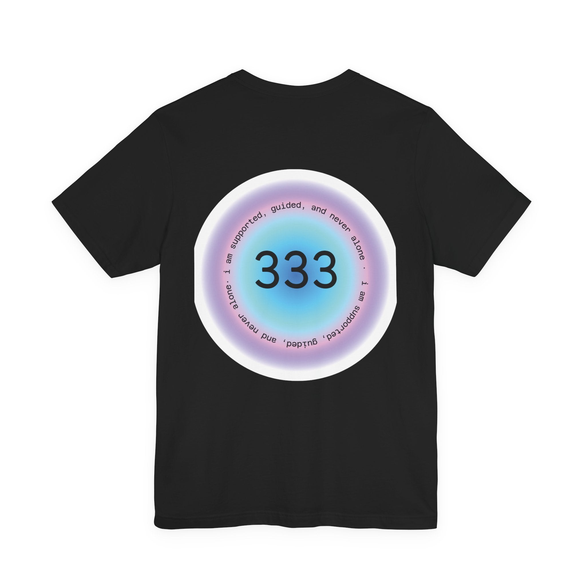 333 Angel Number T‑Shirt — Spiritual Numerology Tee with Guided, Loved, Protected Message