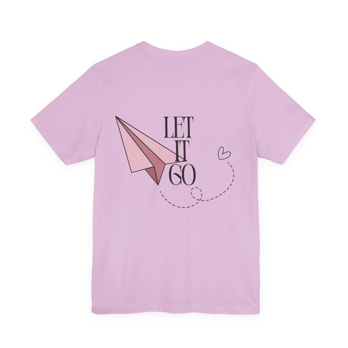 Let It Go Tee — Pink Paper Airplane Graphic T-Shirt