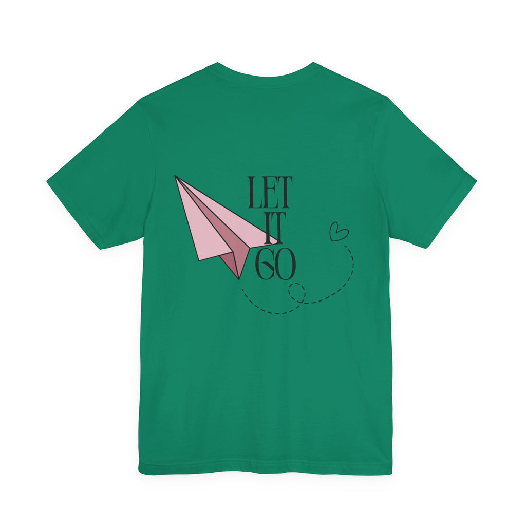 Let It Go Tee — Pink Paper Airplane Graphic T-Shirt