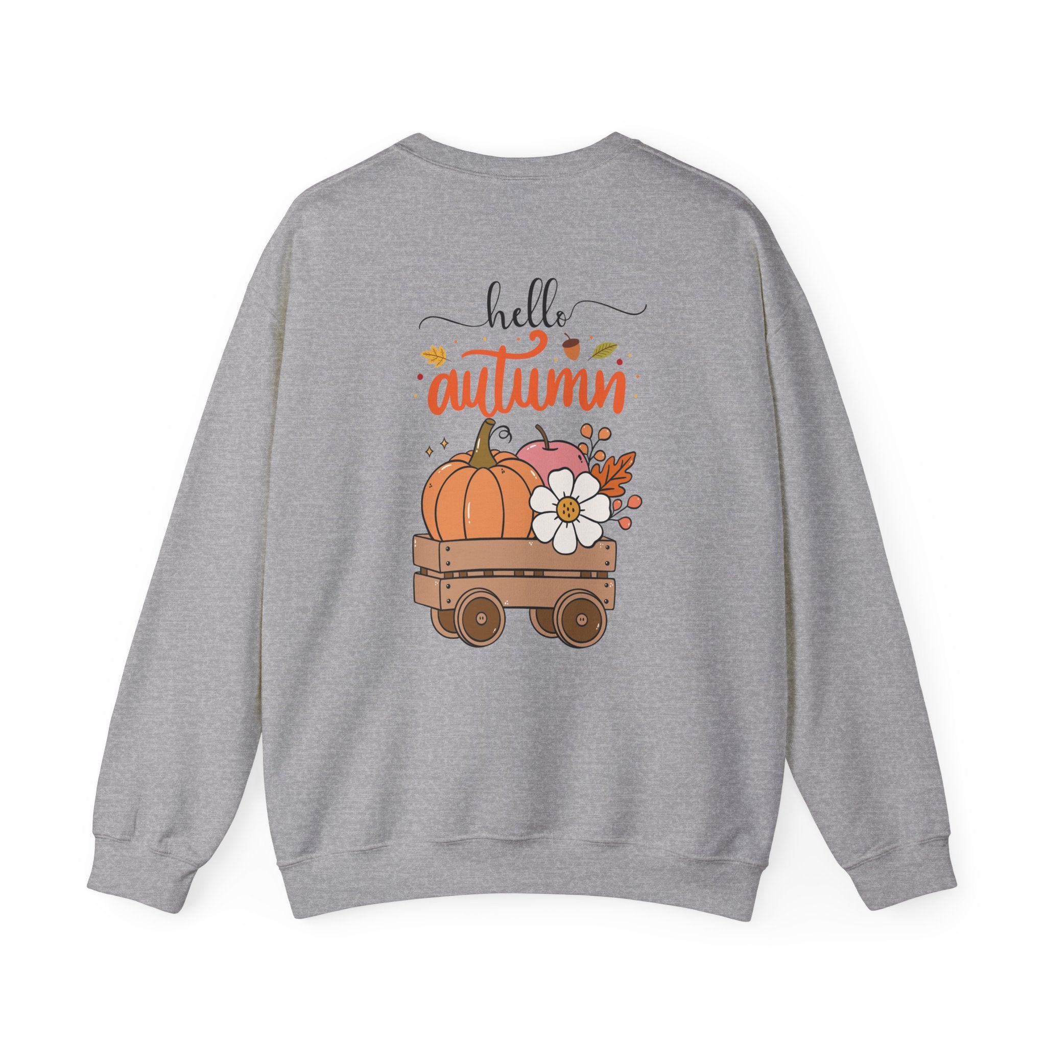 Hello Autumn Sweatshirt — Pumpkin Wagon Fall Crewneck