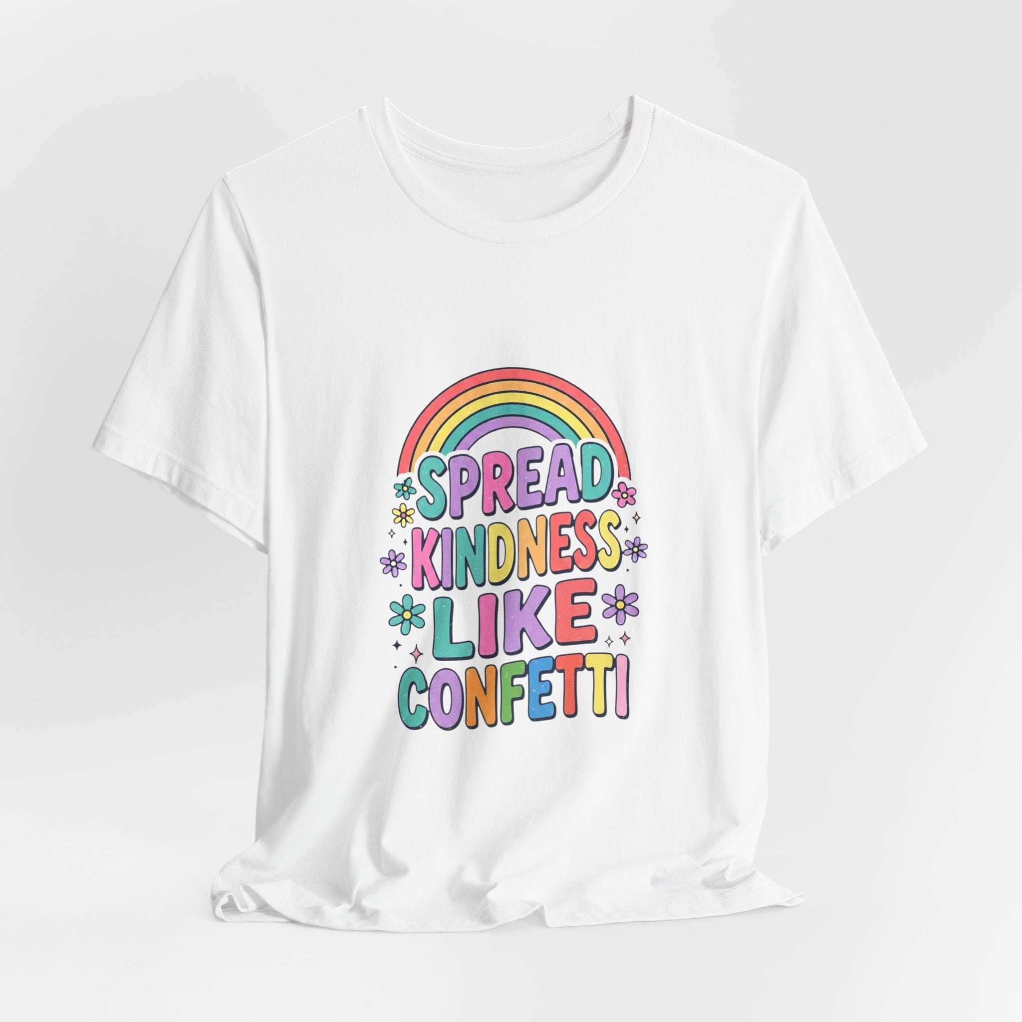 Spread Kindness Like Confetti Tee | Christian, Rainbow Scripture Style