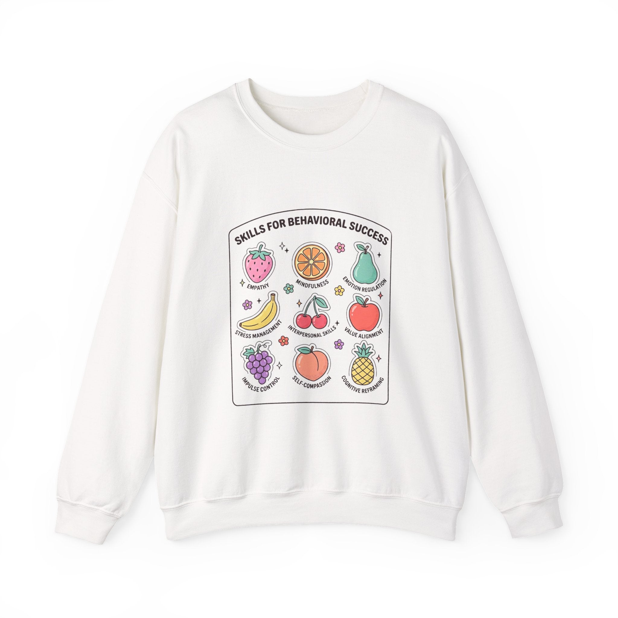 Behavior Skills for Success" ABA Pullover | Fruit-Themed Behavior Therapy Pullover for RBTs, BCBAs, Teachers & Daycare Providers