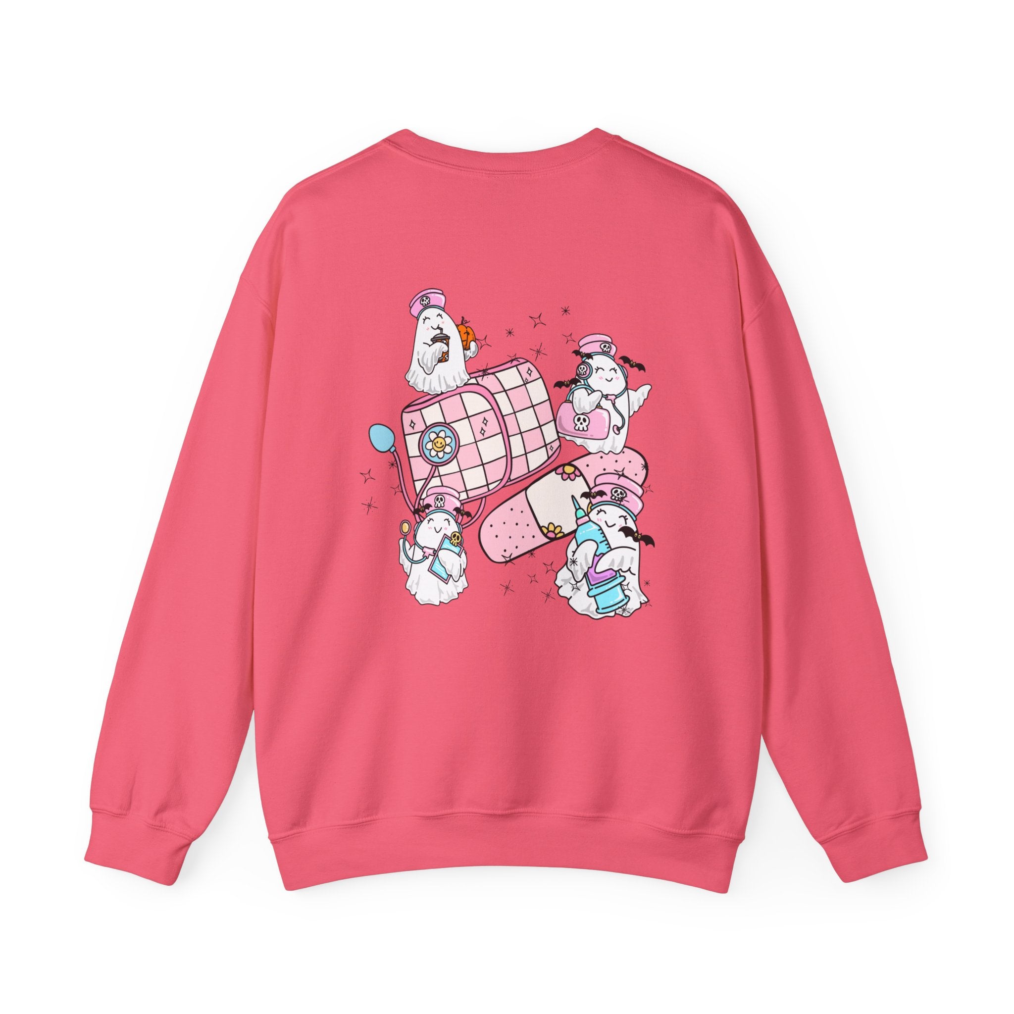 Spooky Season Crewneck Sweatshirt - Cute Pastel Ghosts Halloween Design