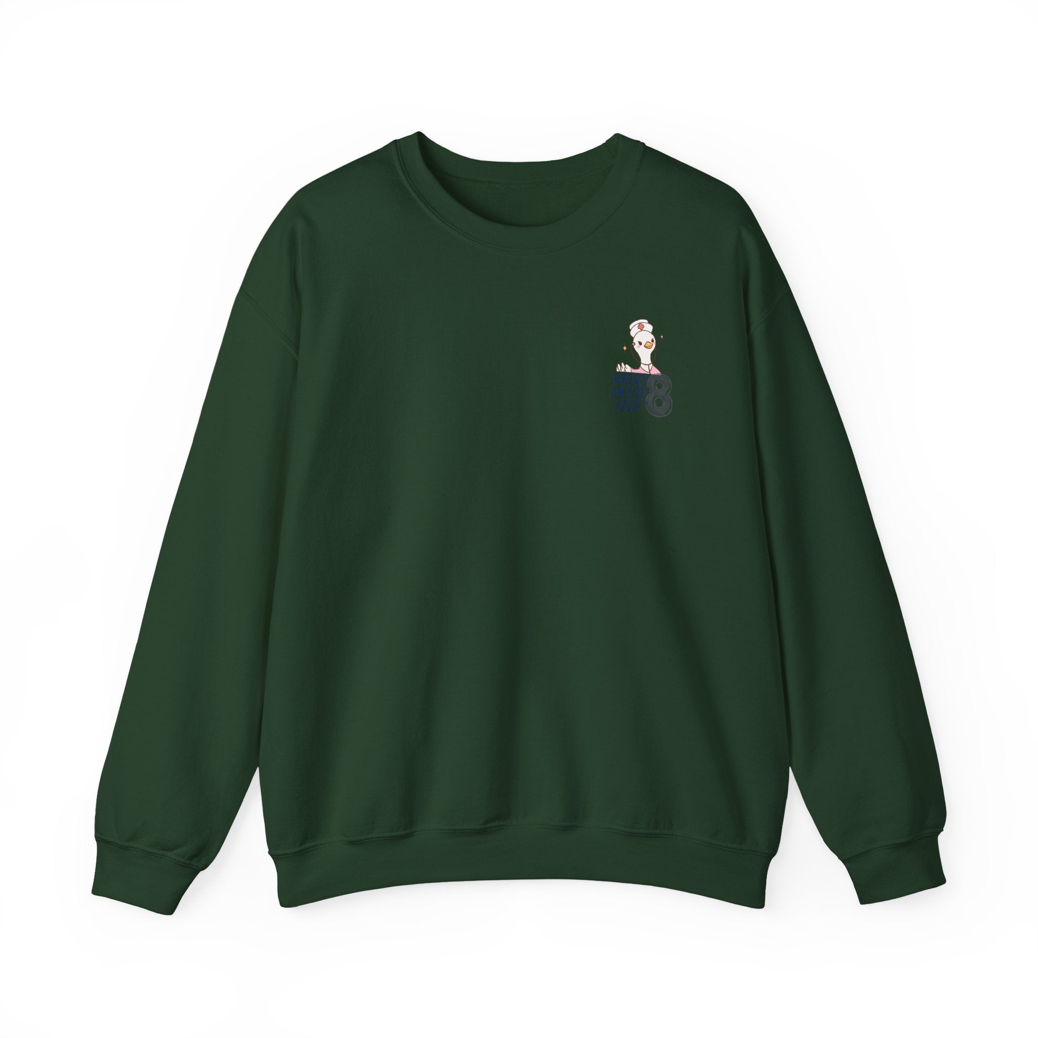 Future Nurse Crewneck Sweatshirt — Cute Pink Nurse Duck Design