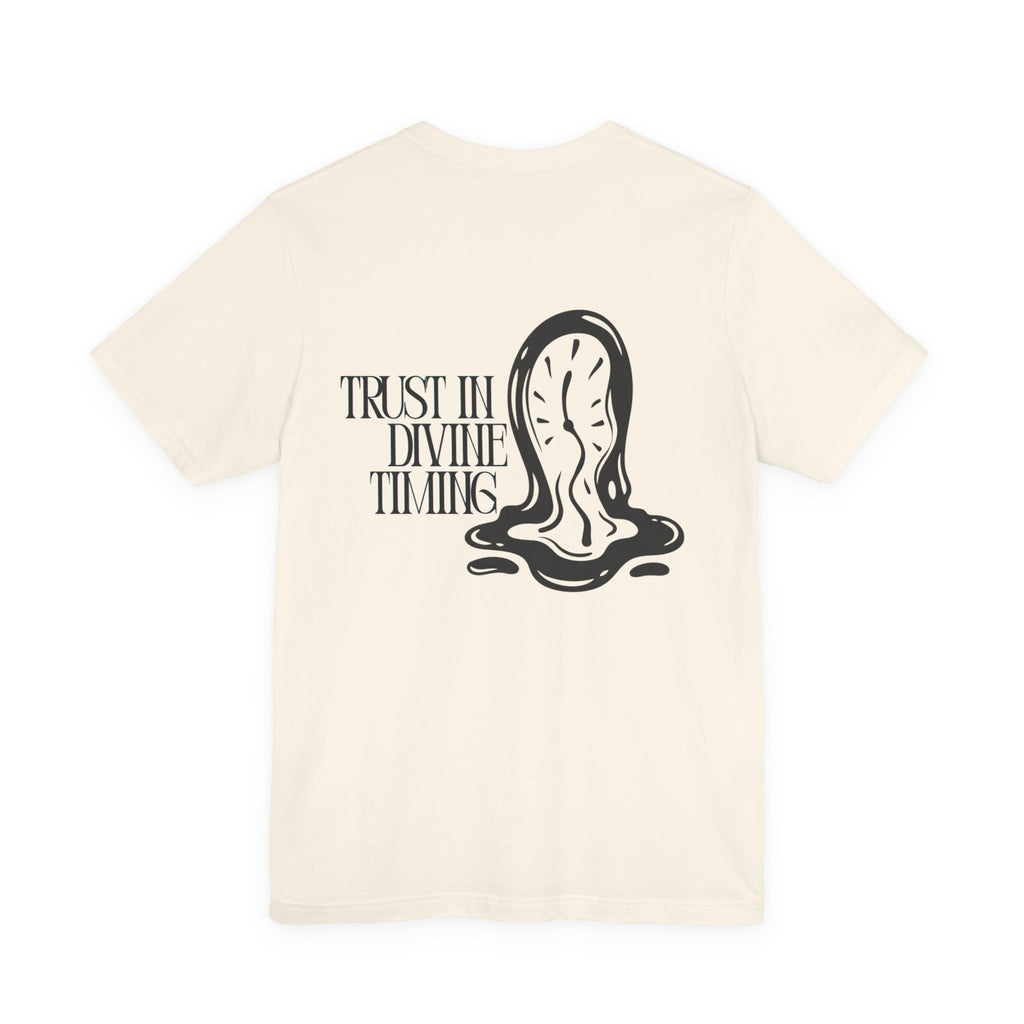 Trust In Divine Timing T-Shirt — Melting Clock Graphic Tee