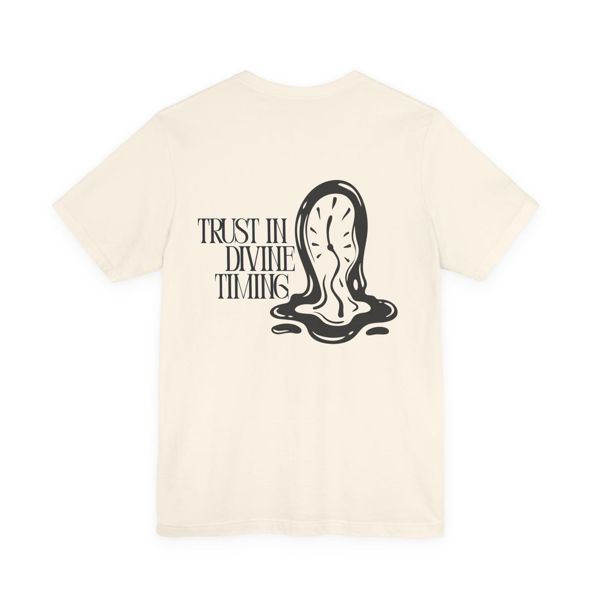 Trust In Divine Timing T-Shirt — Melting Clock Graphic Tee