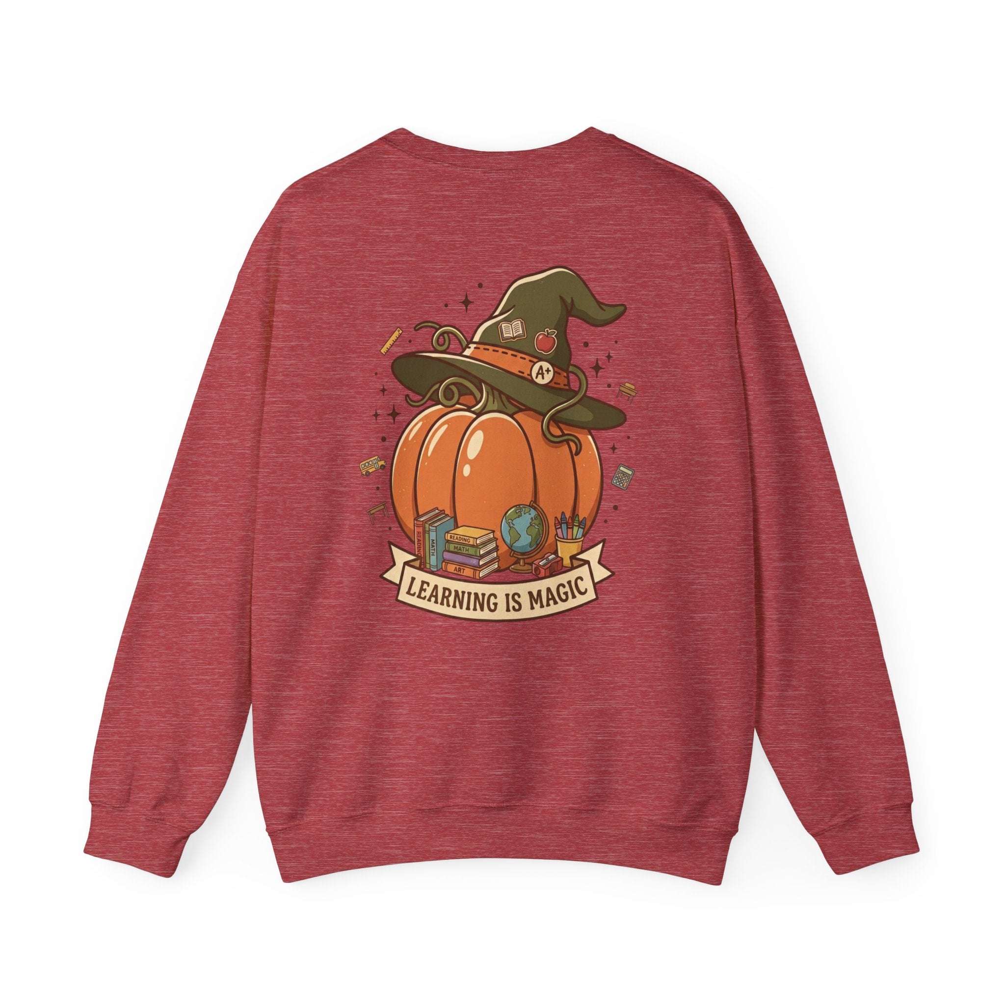 Learning Is Magic Pumpkin Sweatshirt | Fall Halloween Teacher Cozy