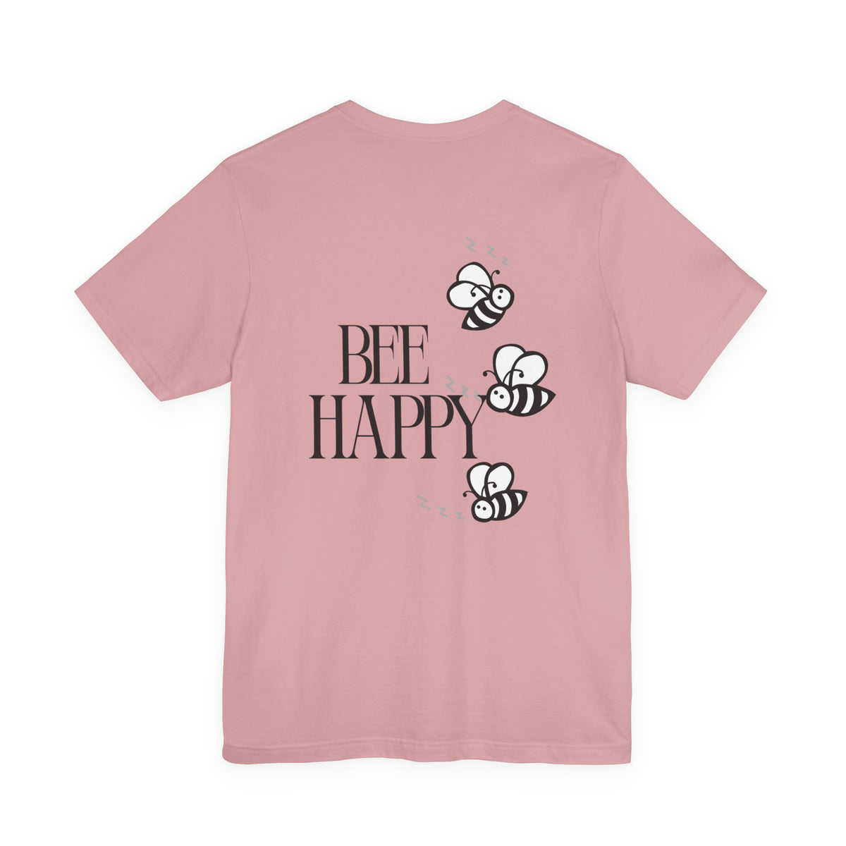 Bee Happy T-Shirt — Cute Bee Graphic Tee with 'Bee Happy' Slogan