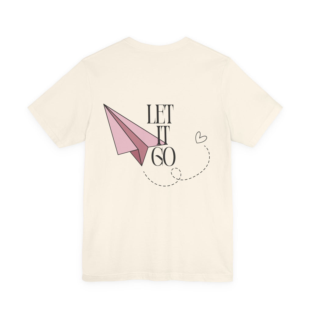 Let It Go Tee — Pink Paper Airplane Graphic T-Shirt