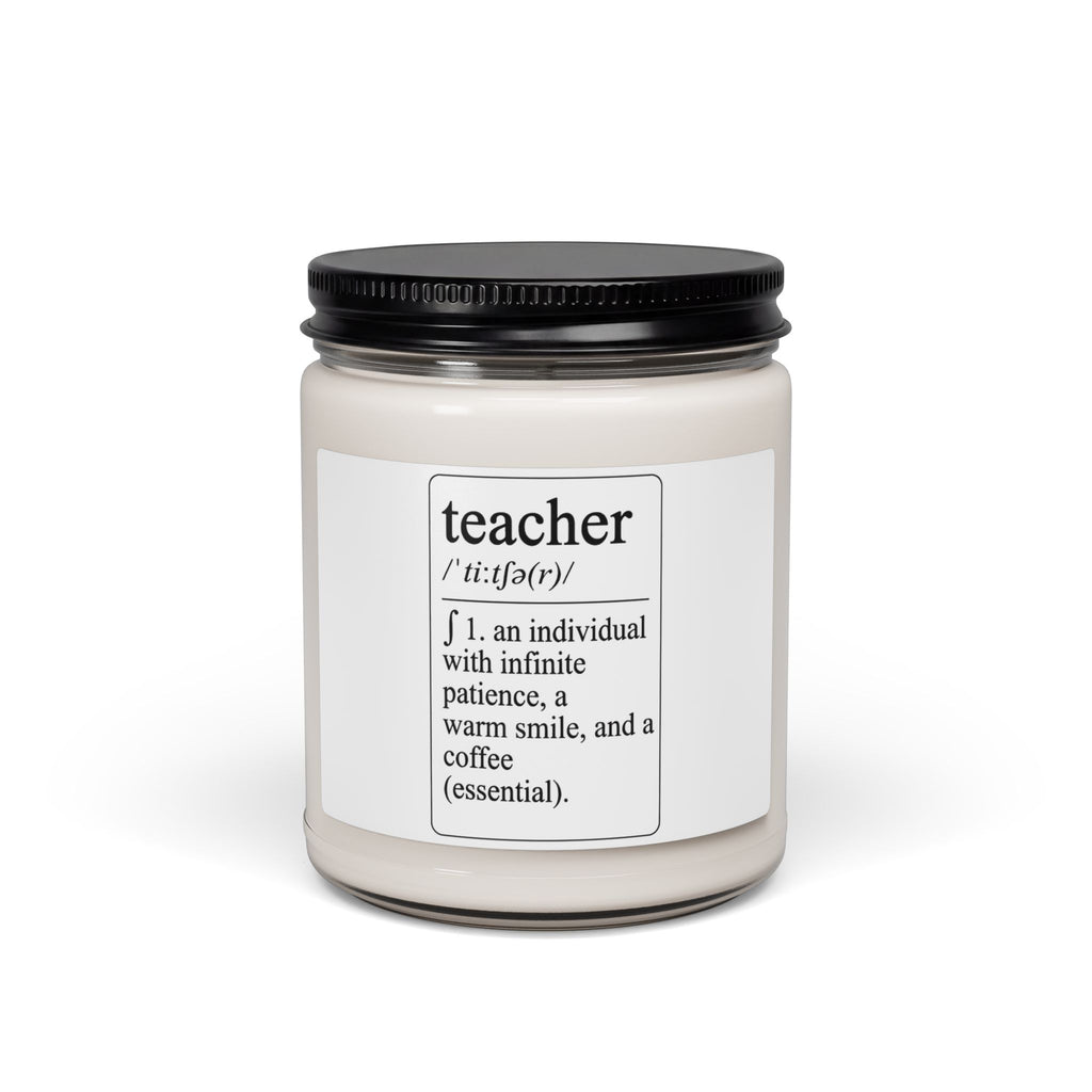 Teacher Definition Scented Soy Candle — 9oz Gift for Educators (Coffee & Warmth)