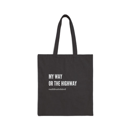 "my way" Cotton Canvas Tote Bag