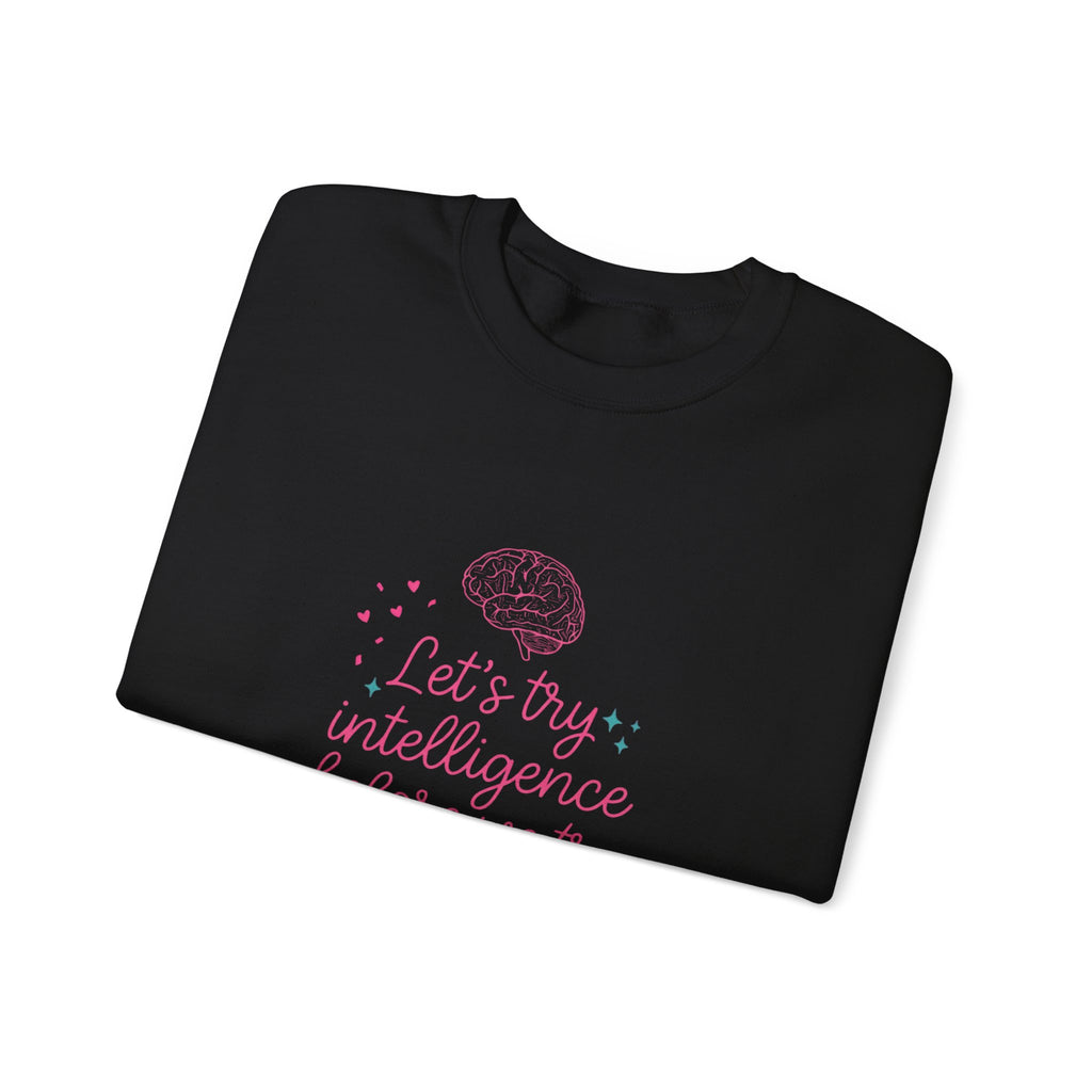 Brainy try intelligence Unisex Heavy Blend™ Crewneck Sweatshirt
