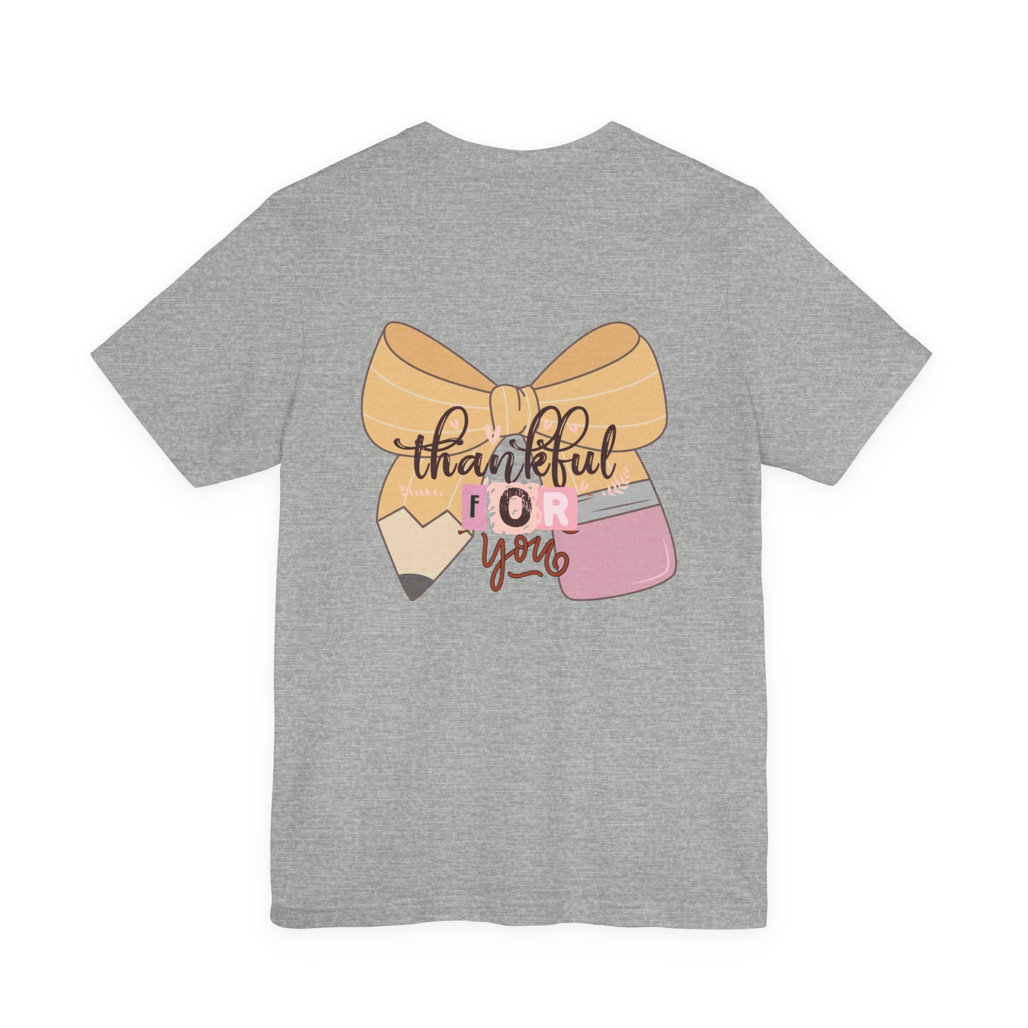 Thankful For You Pencil Bow Tee