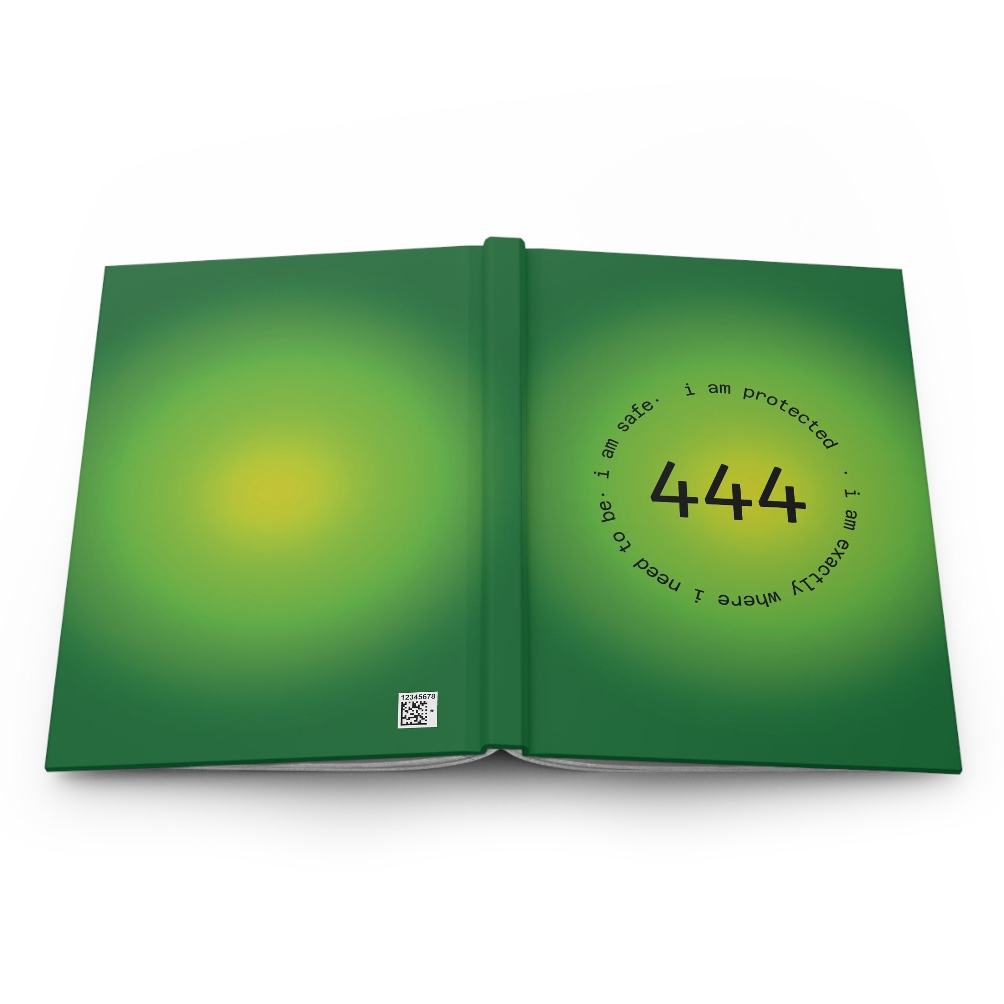 Hardcover Journal — 444 Spiritual Affirmation Notebook (I am safe • I am protected)